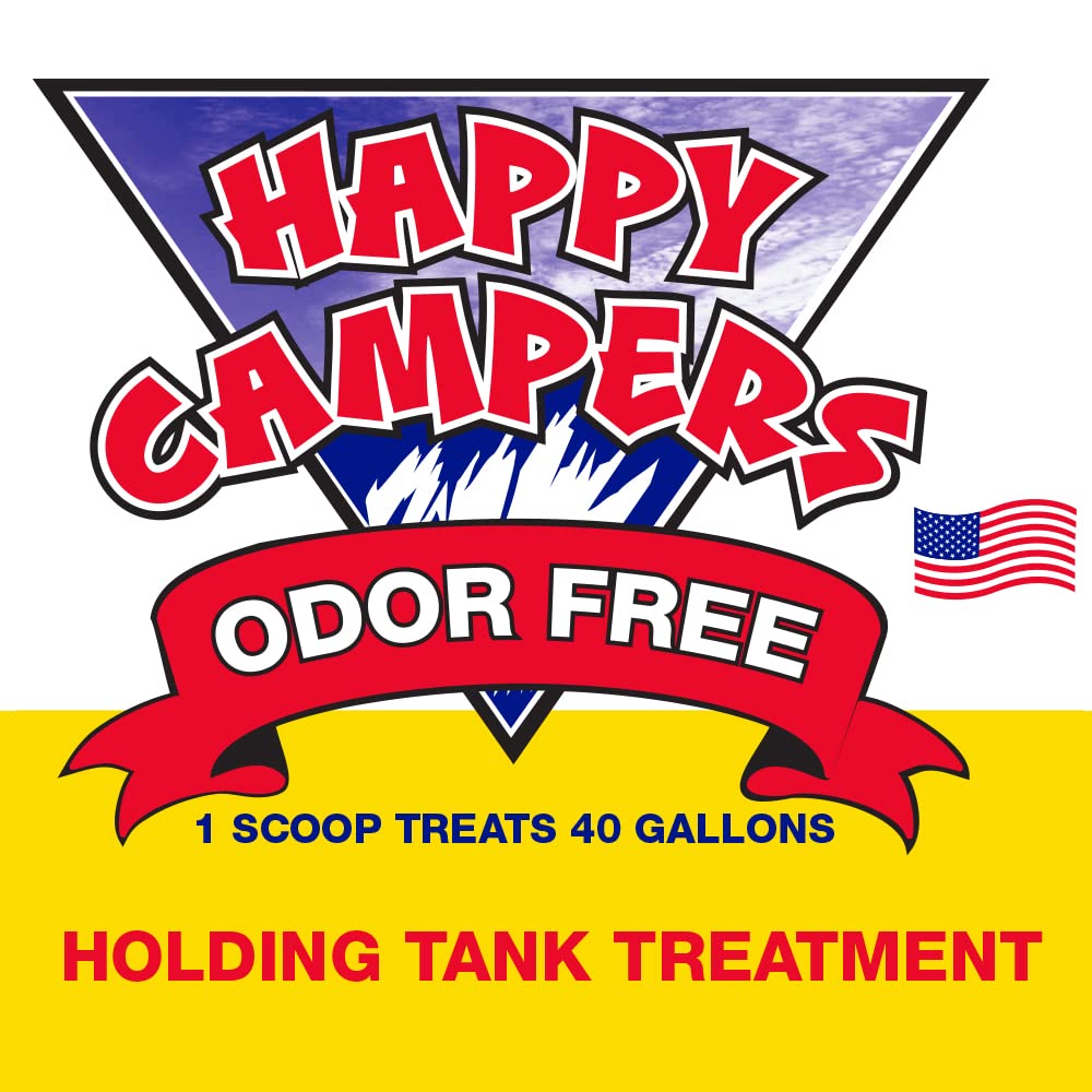 Happy Campers RV Holding Tank Treatment - 64 Ounce for Total Odor Control - Powerful and Effective Solution