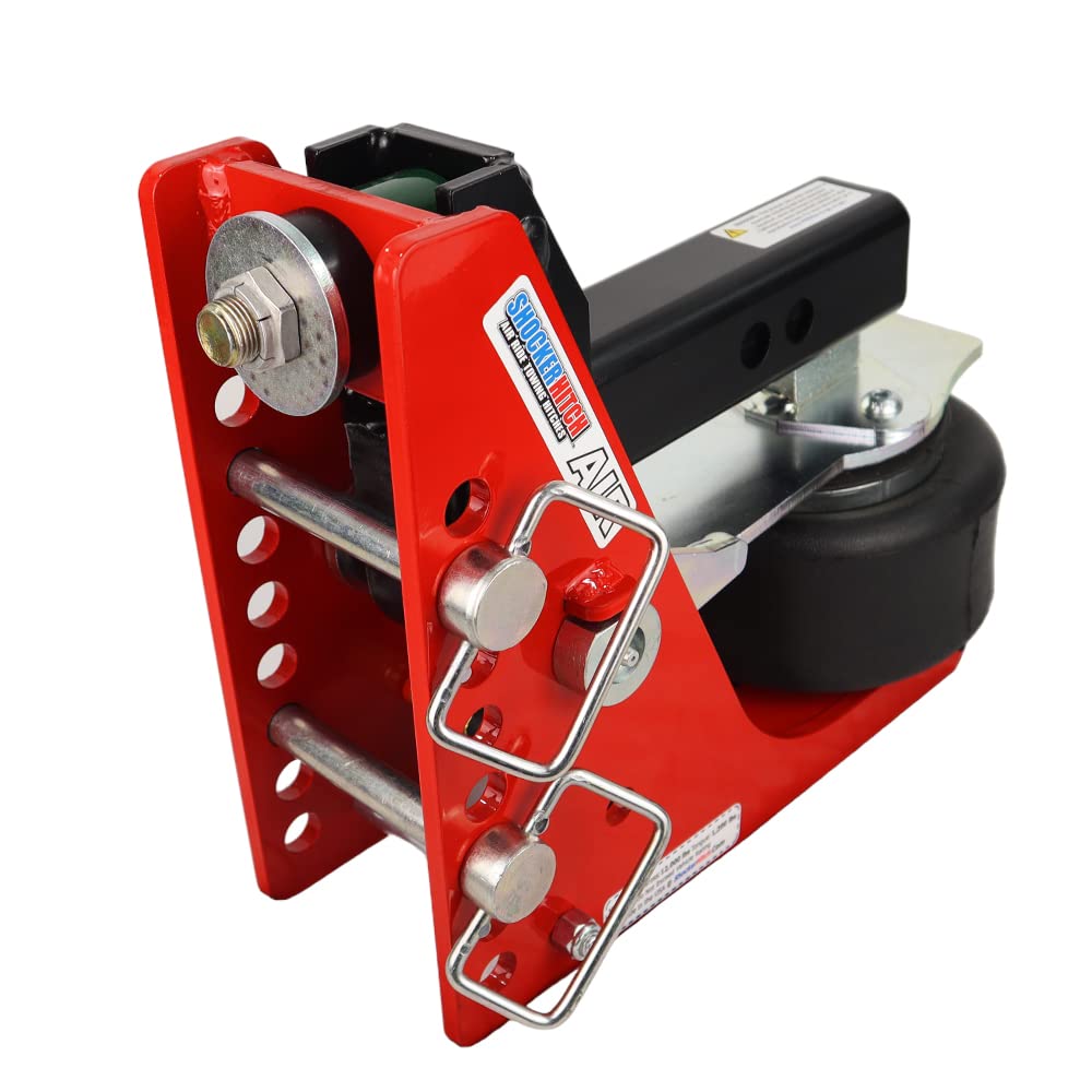 Shocker Air Receiver Hitch - Raised Ball Mount (+2' Rise / 2' Drop), Fits 2' Hitch, Has 2' Ball 12000 Lbs