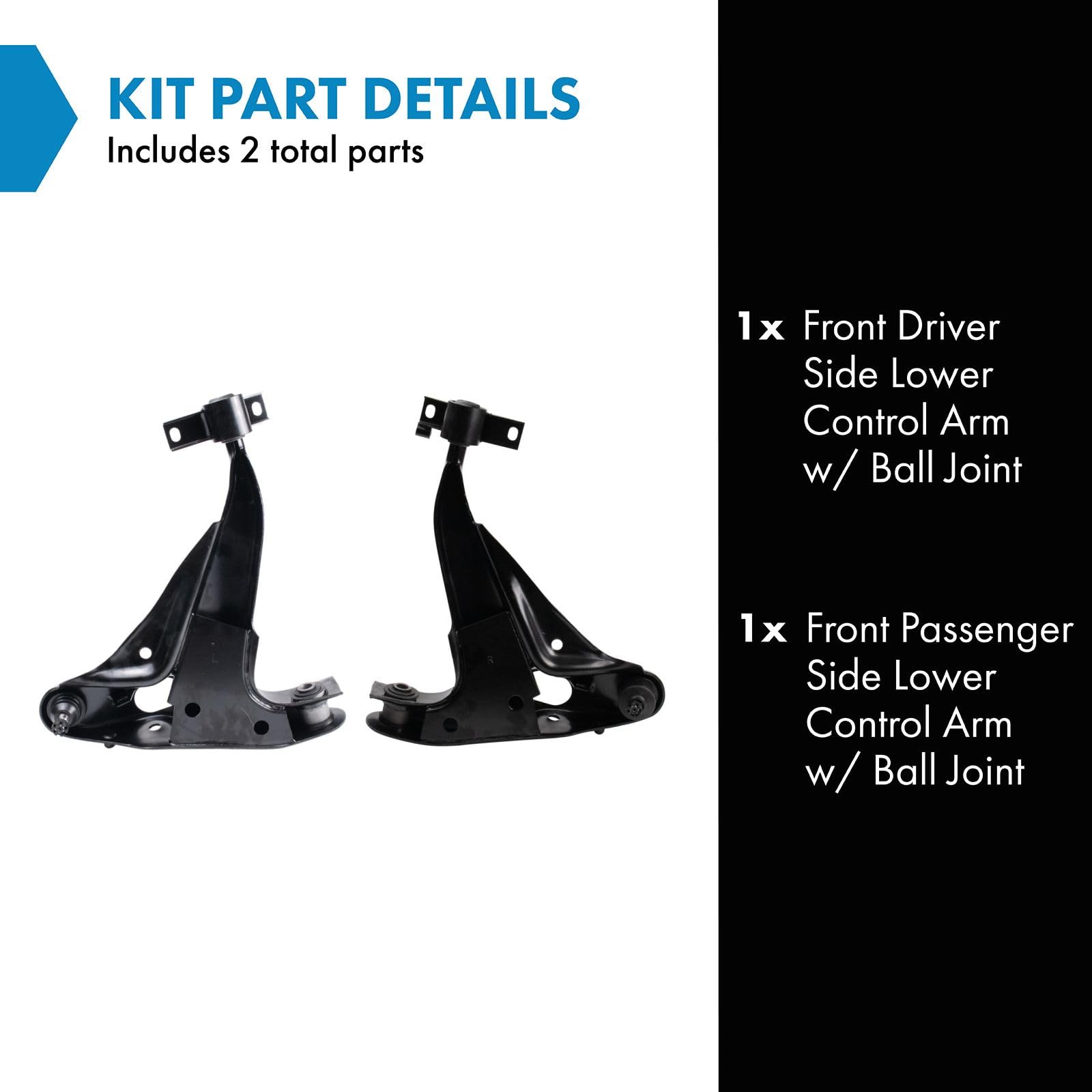 Trq Front Lower Control Arm With Ball Joint Set Compatible With 2002-2005 Ford Explorer Mercury Mountaineer