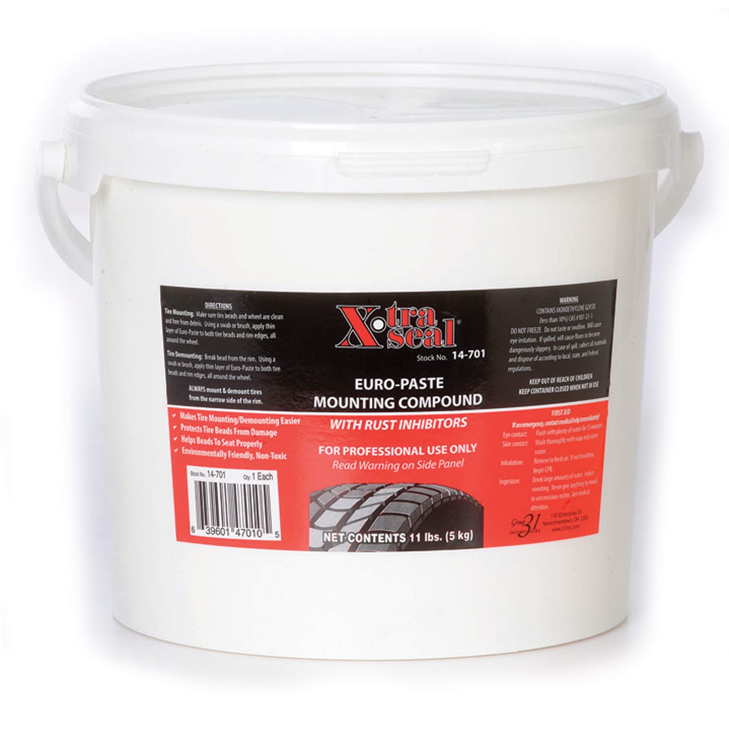 31 INCORPORATED 11Lb White X-Tra Seal Euro-Paste Tire Paste, 11 pounds, Prevent Corrosion, Automotive