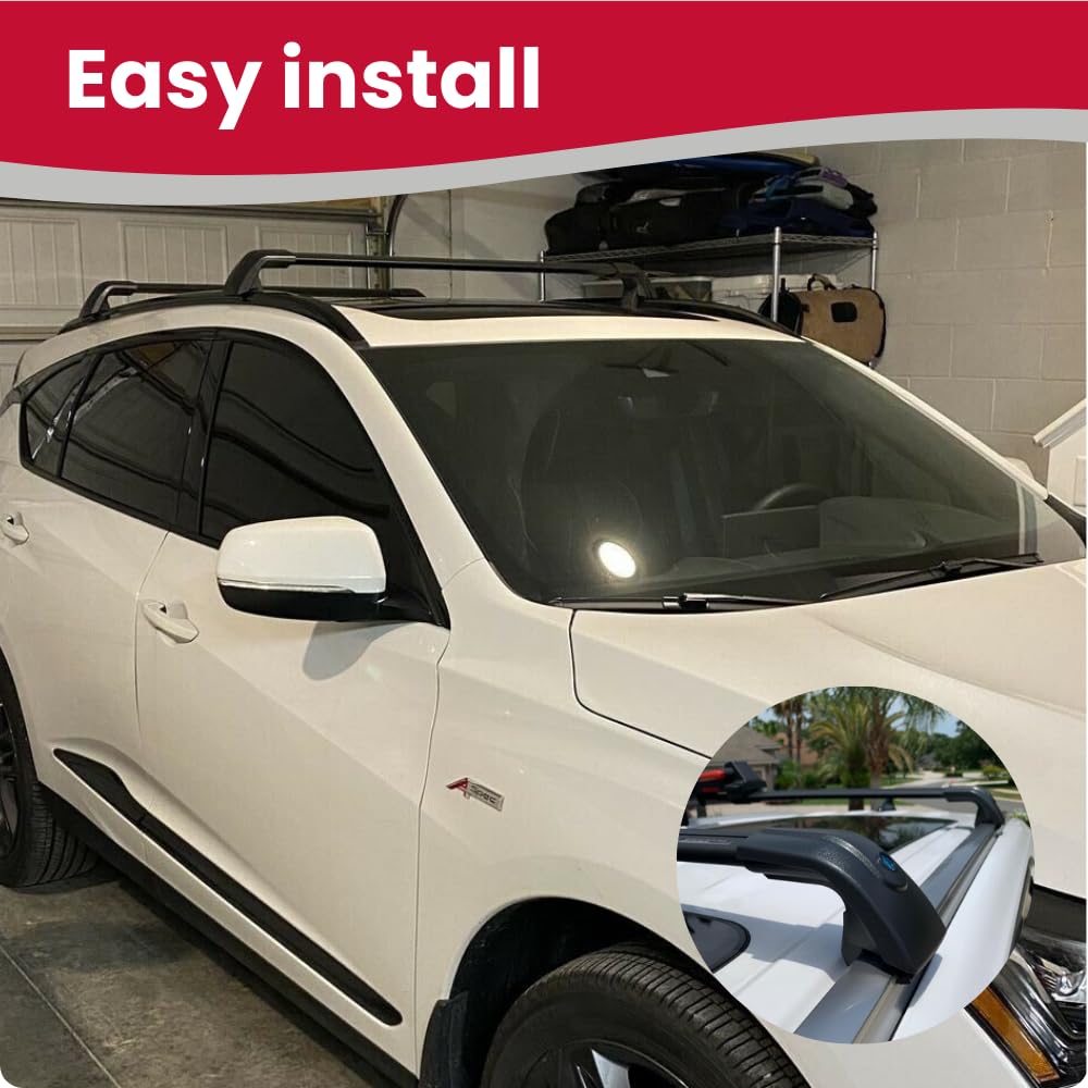 Roof Rack Cross Bars Fit For 2015-2022 Honda Vezel Hrv Hr-V Side Rails Aluminum Cross Bar Replacement For Rooftop Cargo Carrier Bag Luggage Kayak Canoe Bike Snowboard Skiboard(4Pcs)