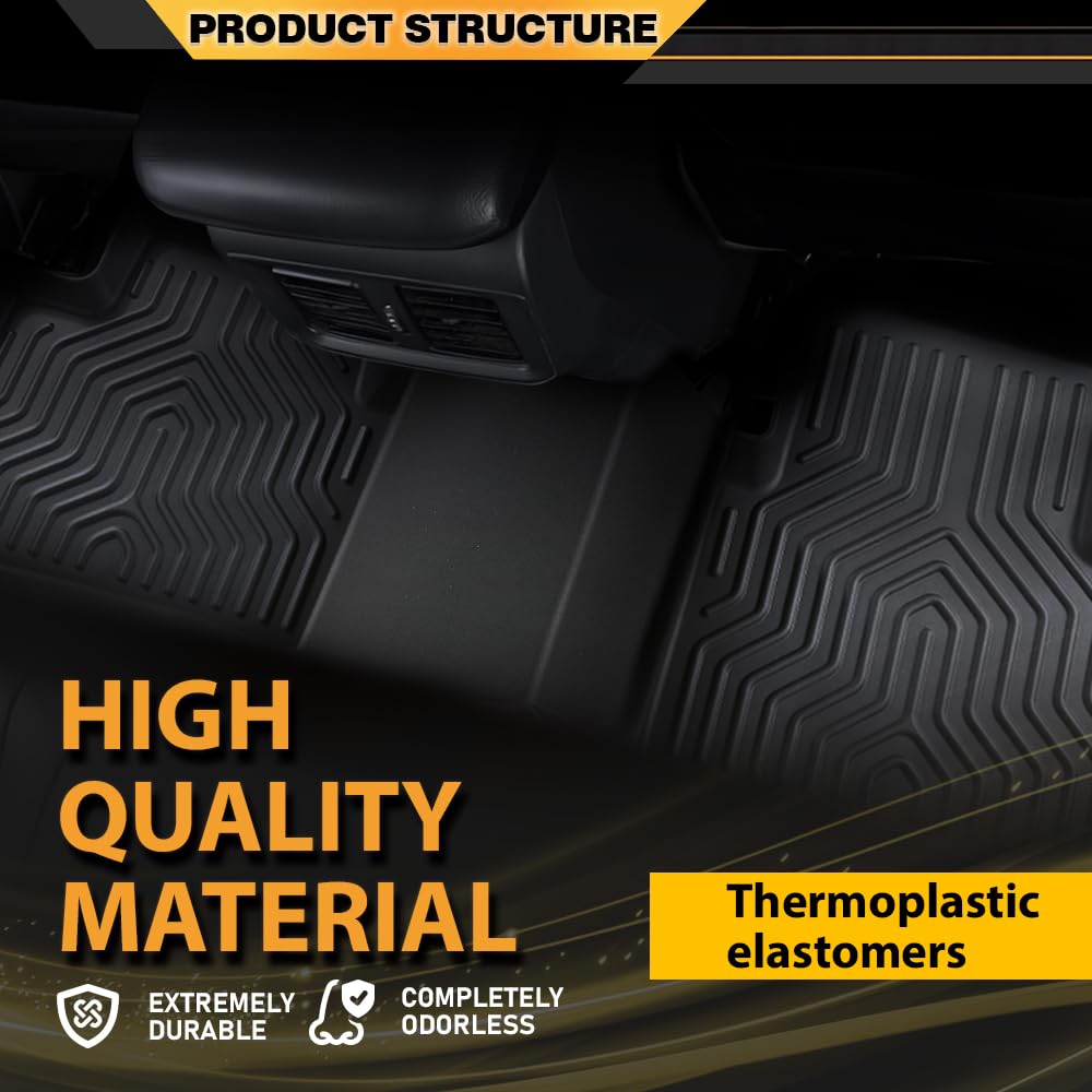 G-PLUS TPE Floor Mats Cargo Liner, Compatible with Nissan Rogue 2021-2024 (No Sport Models), All Weather Full Cover Protection 1