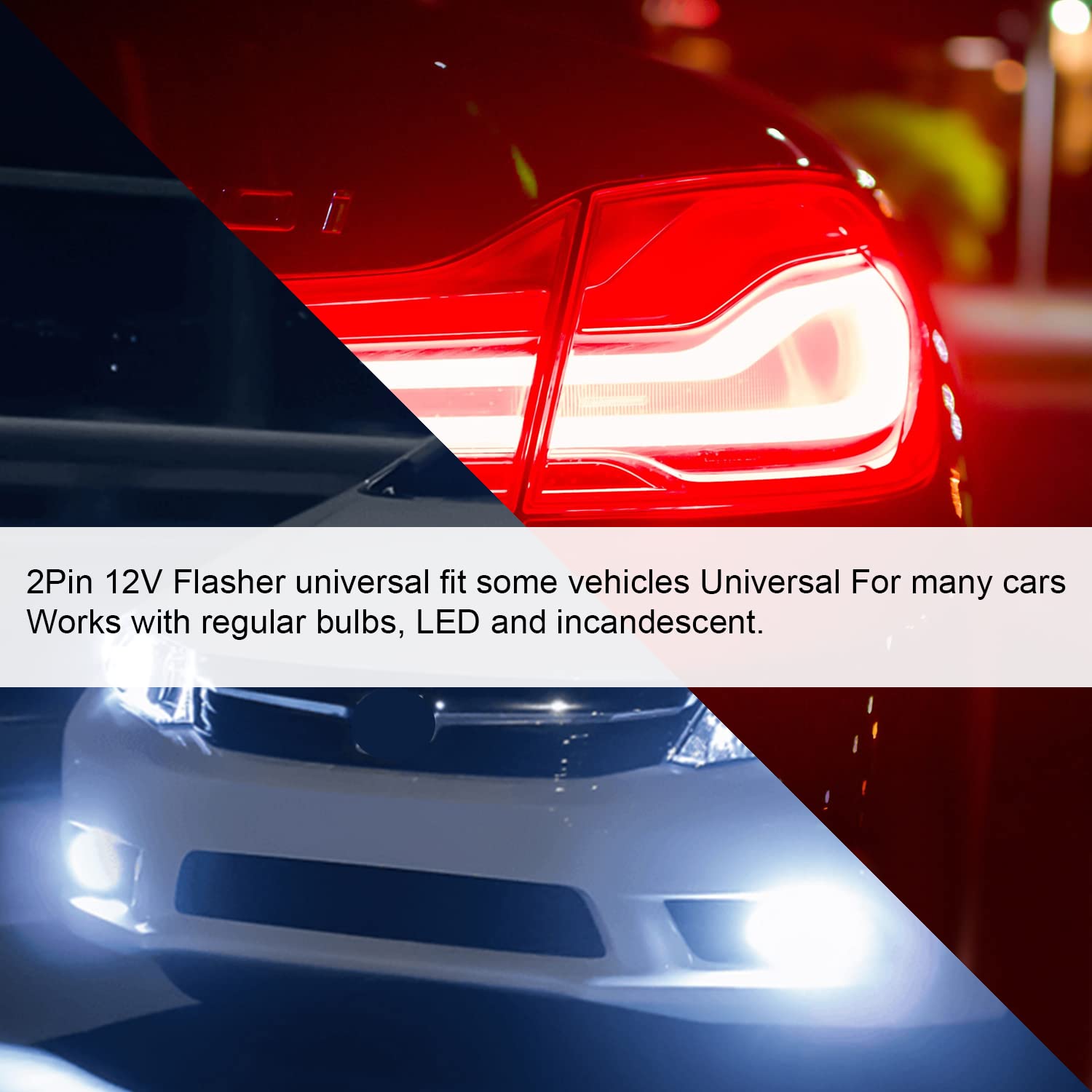 LDMINDA 2 Pin Electronic LED Flasher Relay 12V LED Turn Signal Light Blinker Relay Electronic Turn Signal Flasher Relay 2 Prong