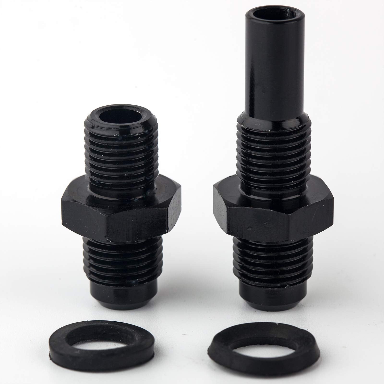 JSDAN 4L80E 6 AN x 1/4NPS Transmission Cooler Adapter Fittings Front and Rear Port -6AN Flare 6 AN LS1 LM7 LR4 LQ4 LS6 L59 LQ9 L