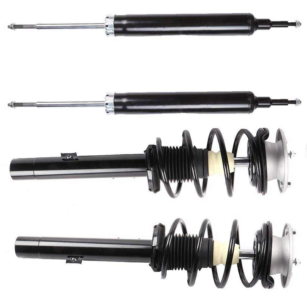 Lsailon Front Complete Struts + Rear Shock Absorbers Replacement For 2008-2013 For Bmw 128I 2008-2013 For Bmw 135I 2006-2011 For Bmw 323I 2006 For Bmw 325I Set Of 4