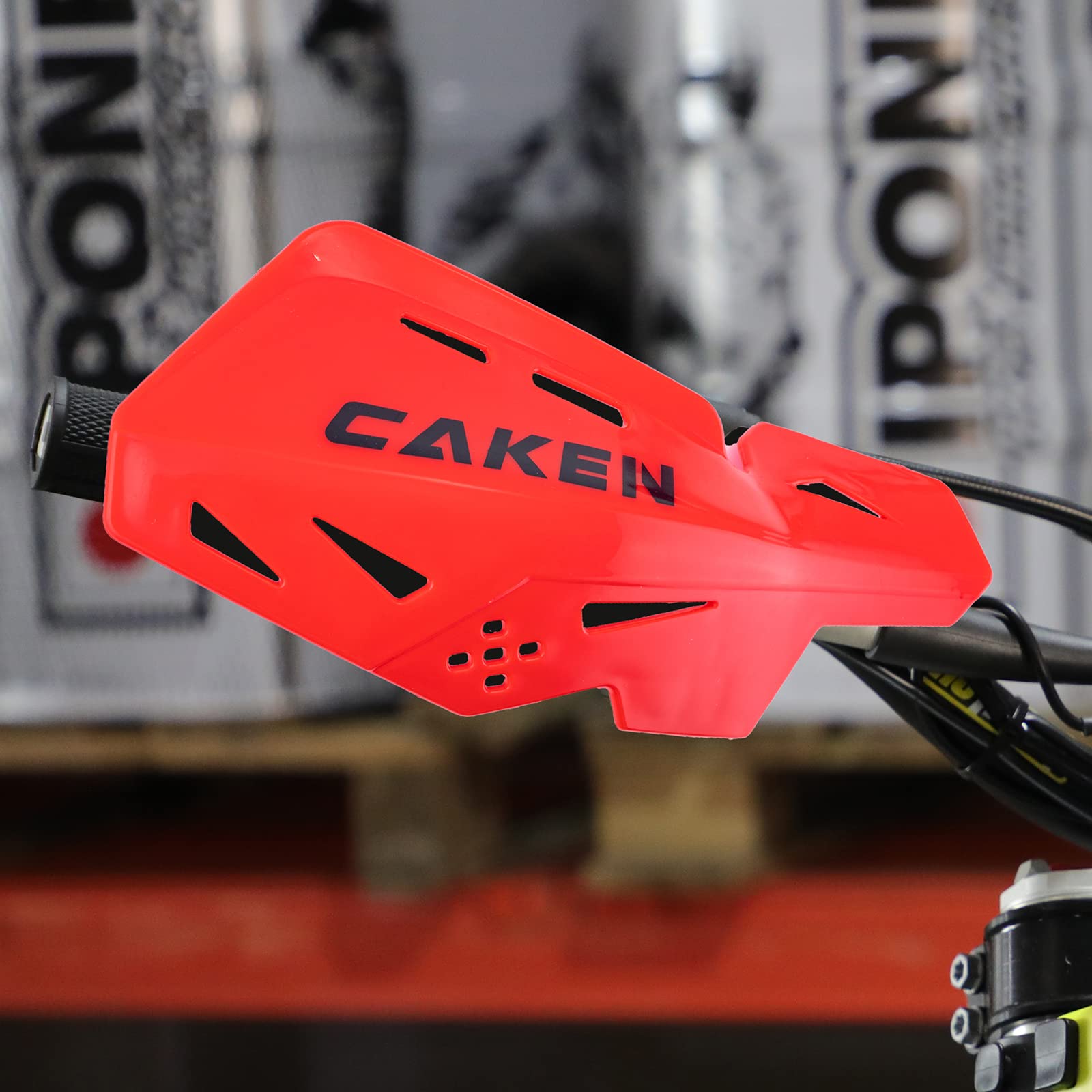 PRO CAKEN Handguards CNC Bracket 7/8" & 1 1/8" for Dirt Bike ATV Scooter - Red