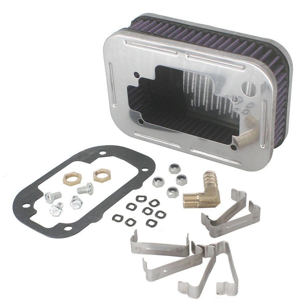KIPA Air Filter Assembly for Carburetor 32/36 DGV DGAV DGEV 38 DGAS, Washable, Stainless Steel, 1 7/8" Tall, OEM
