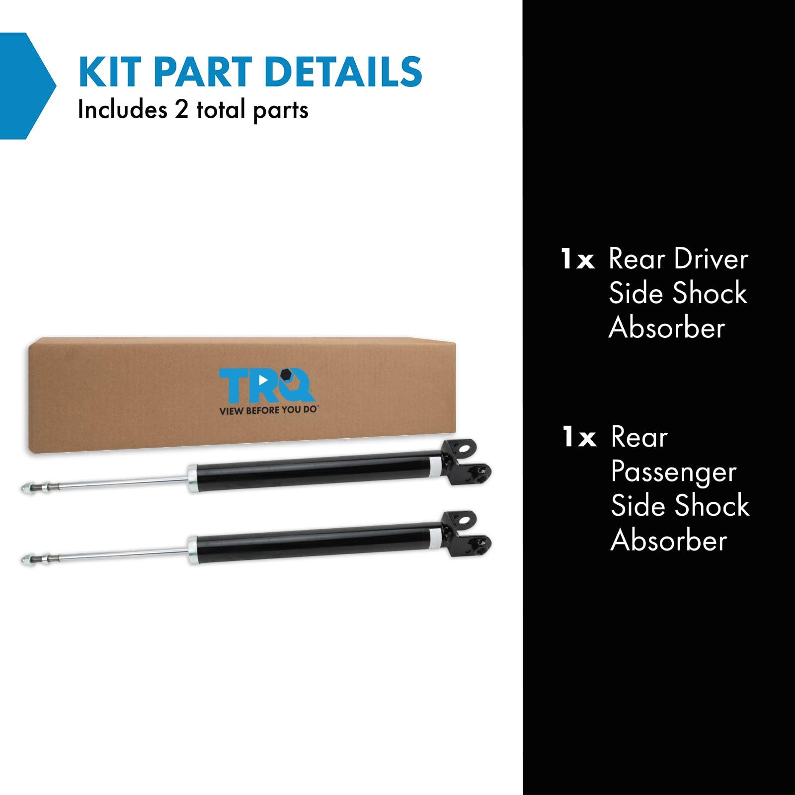 Trq Rear Shock Absorber Set Compatible With 2019-2023 Nissan Altima
