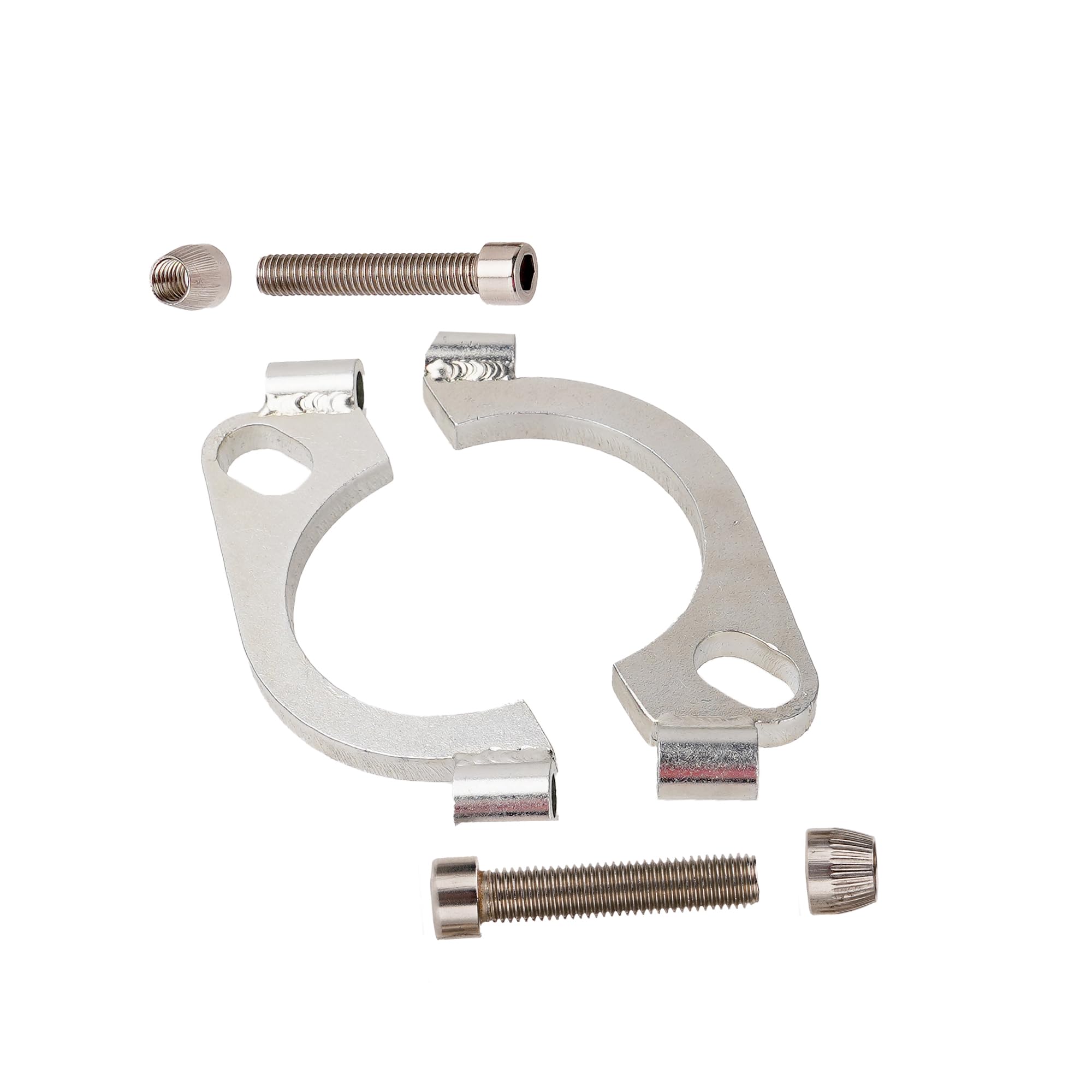 Rwraps 2 Packs 2.5 Split Flange Repair Kit,Iron galvanized Exhaust Flange 63.5mm/2.5 Inch 2 Bolt Flat Split Flange Repair Replac