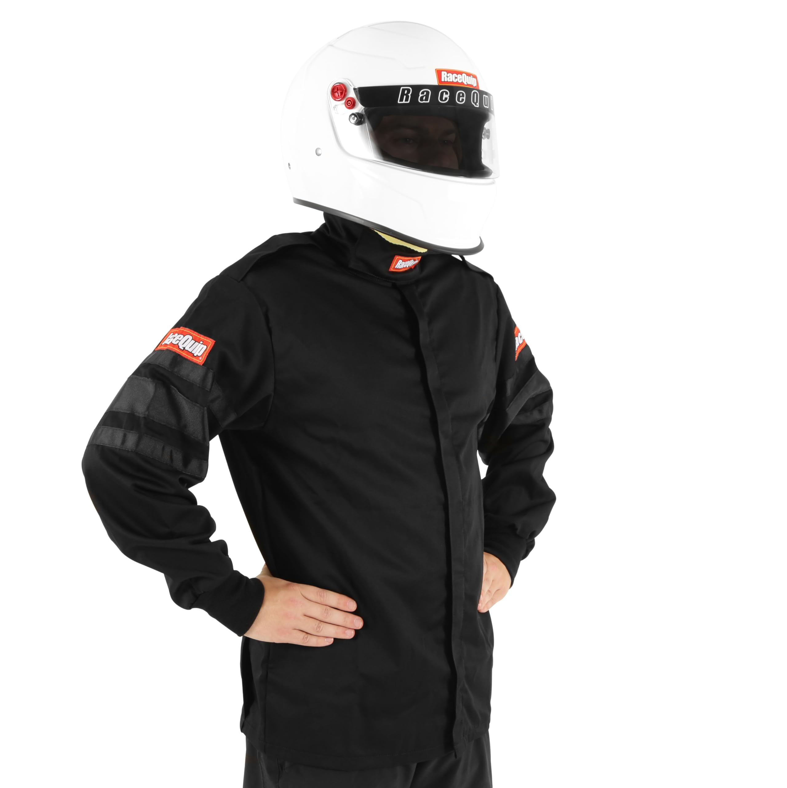 Racequip 111004Rqp 110 Series Driving Jacket - Sfi 3.2A/1 - Black - Medium-Tall