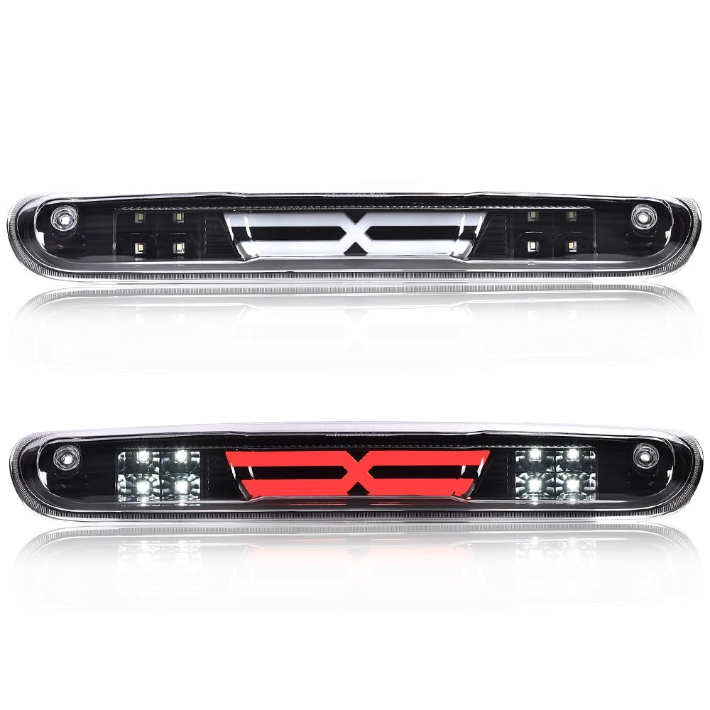 CROSSDESIGN LED 3rd Third Brake Light Compatible With Chevy Silverado/GMC Sierra 2007-2014,Third Brake Lamp Cargo Light,Type X