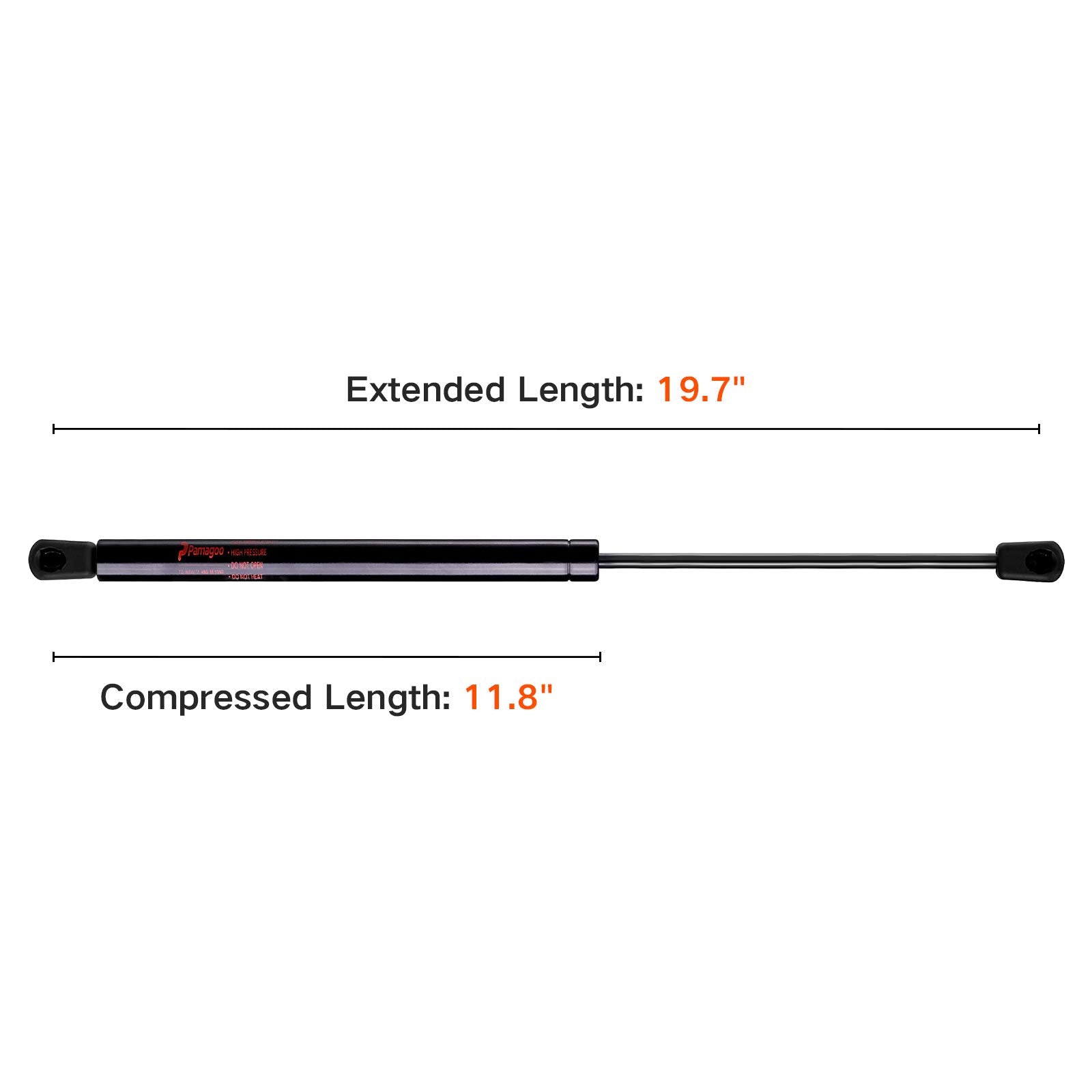 20' Gas Spring Struts C16-08260 60 Lbs Per Lift Support For Rv Motorhome Storage Basement Door Pick-Up Truck Camper Shell Snugtop Door Floor Hatch Trap Door Teardrop Camper Set Of 2 By Pamagoo