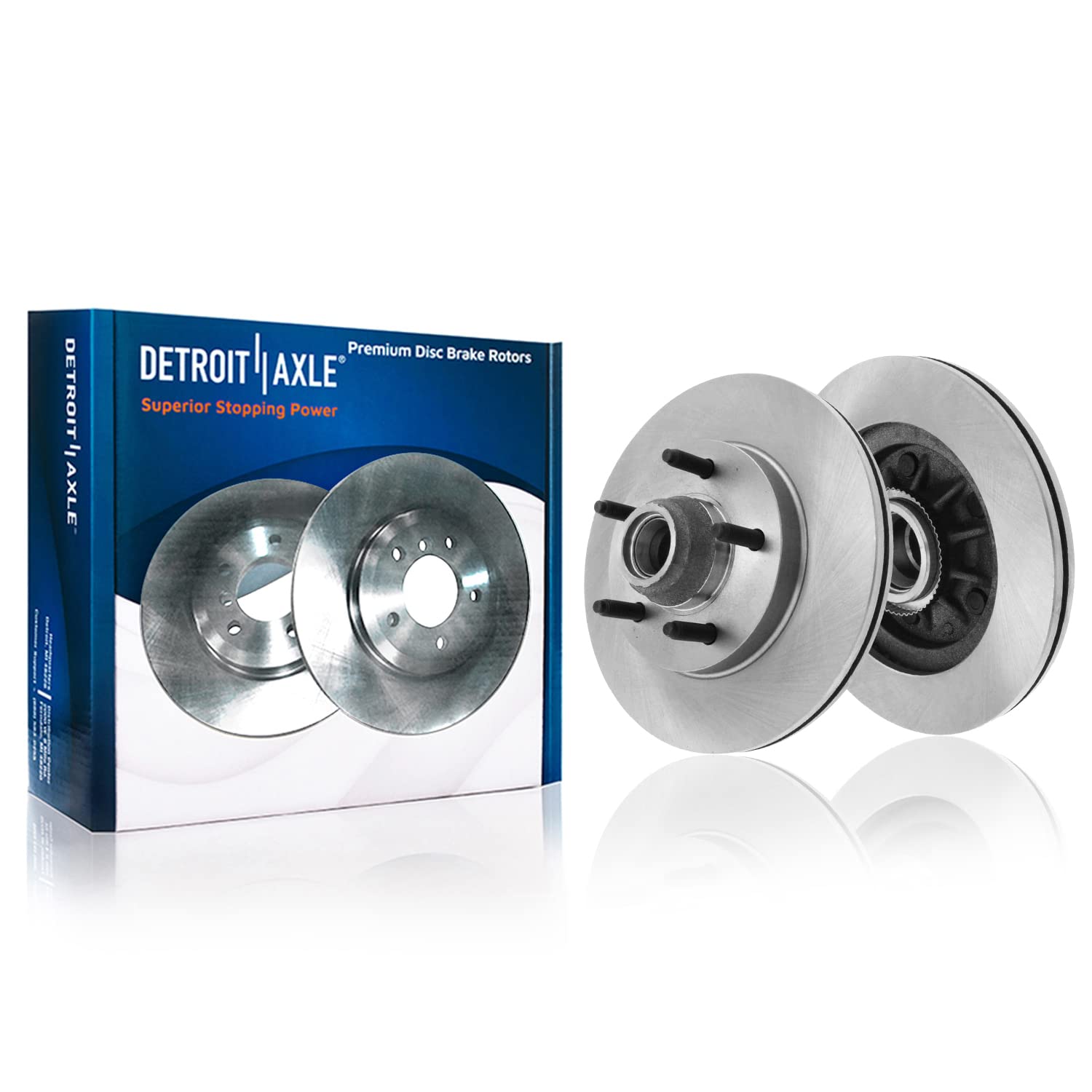 Detroit Axle - FRONT Brake Rotors for 02 Lincoln Blackwood 1999-2003 Ford F-150 Lobo, Disc Brake Rotors 2000 2001 2002 Replaceme