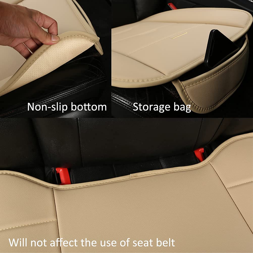 West Llama Bottom Seat Covers, Include 1 Pair Front Seat Protector And 1 Rear Seat Cover, Universal Pu Leather Seat Covers For 9