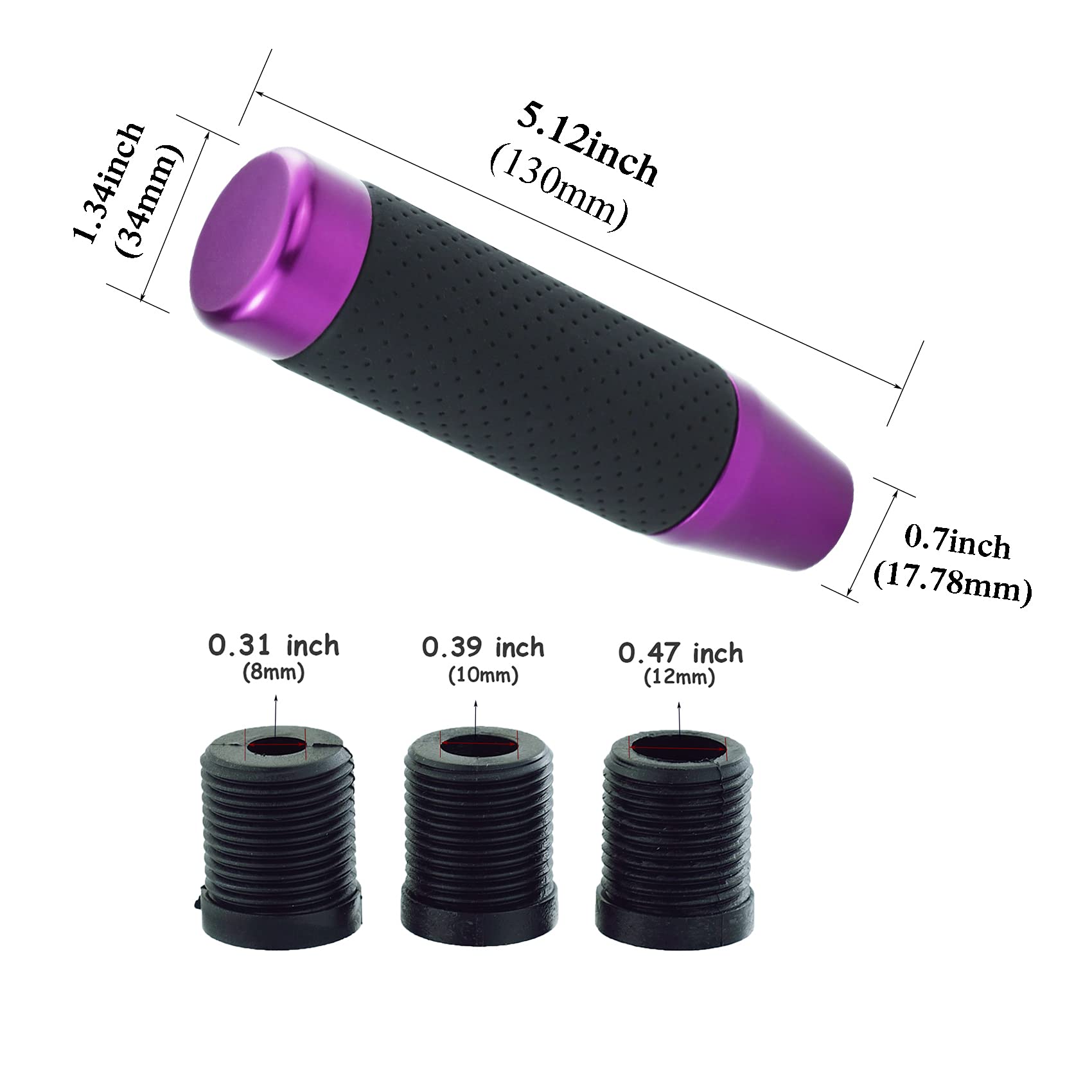 Abfer Weighted Shift Knob Short Stick Gear Shifter Adapter Leather Shift Knobs For Most Automatic Manual Vehicle Trucks