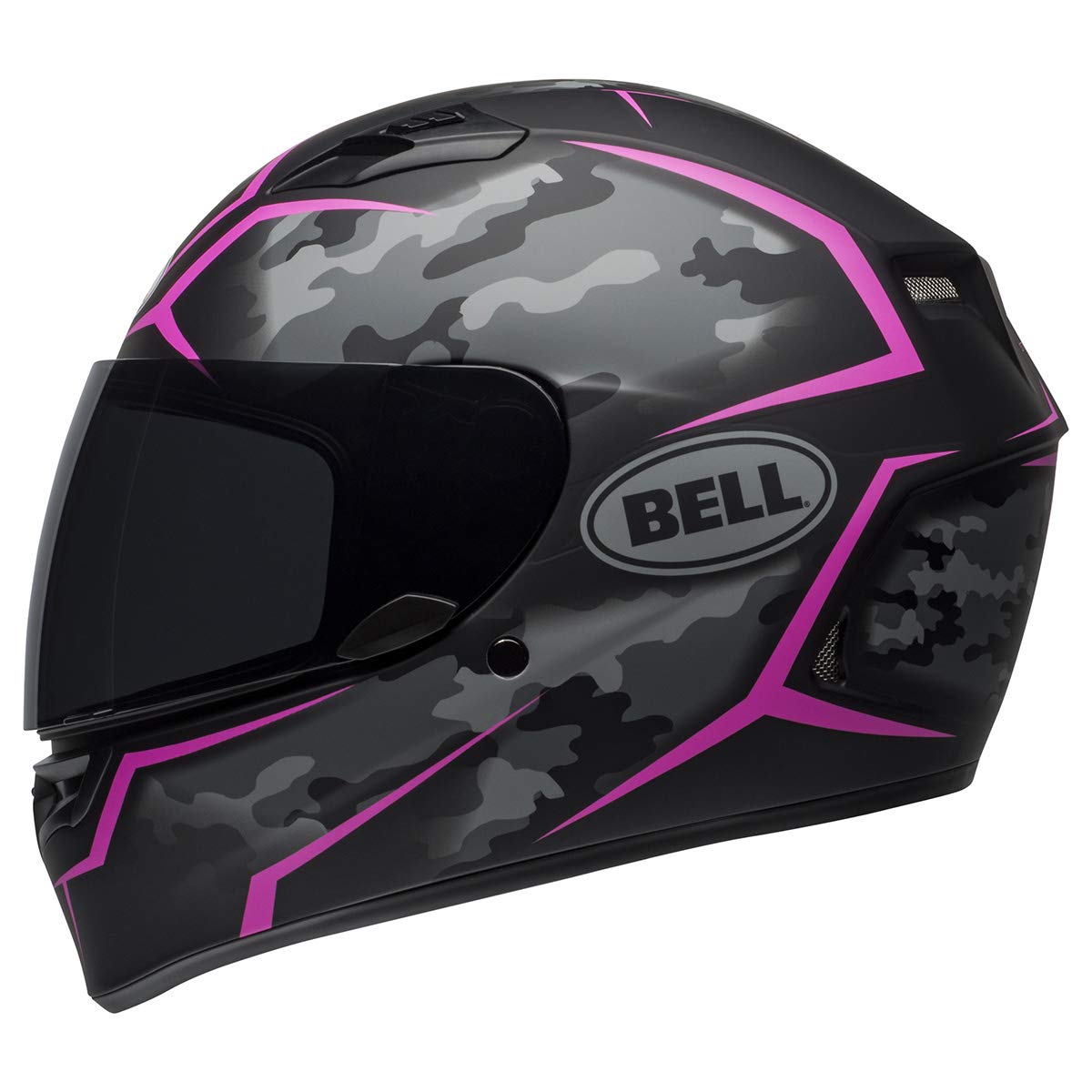 Bell Qualifier Full-Face Motorcycle Helmet (Stealth Camo Matte Black/Pink - 2X-Large)