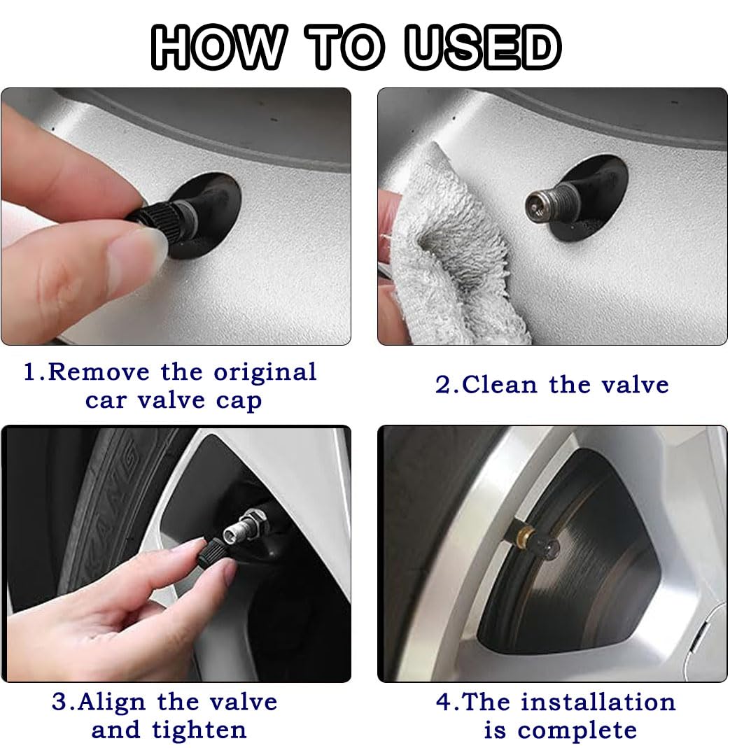 500 Pcs Tire Valve Stem Caps Black Plastic Valve Caps Valve Tire Covers Tyre Valve Dust Caps For Cars, Suvs, Bike, Bicycle, Truc
