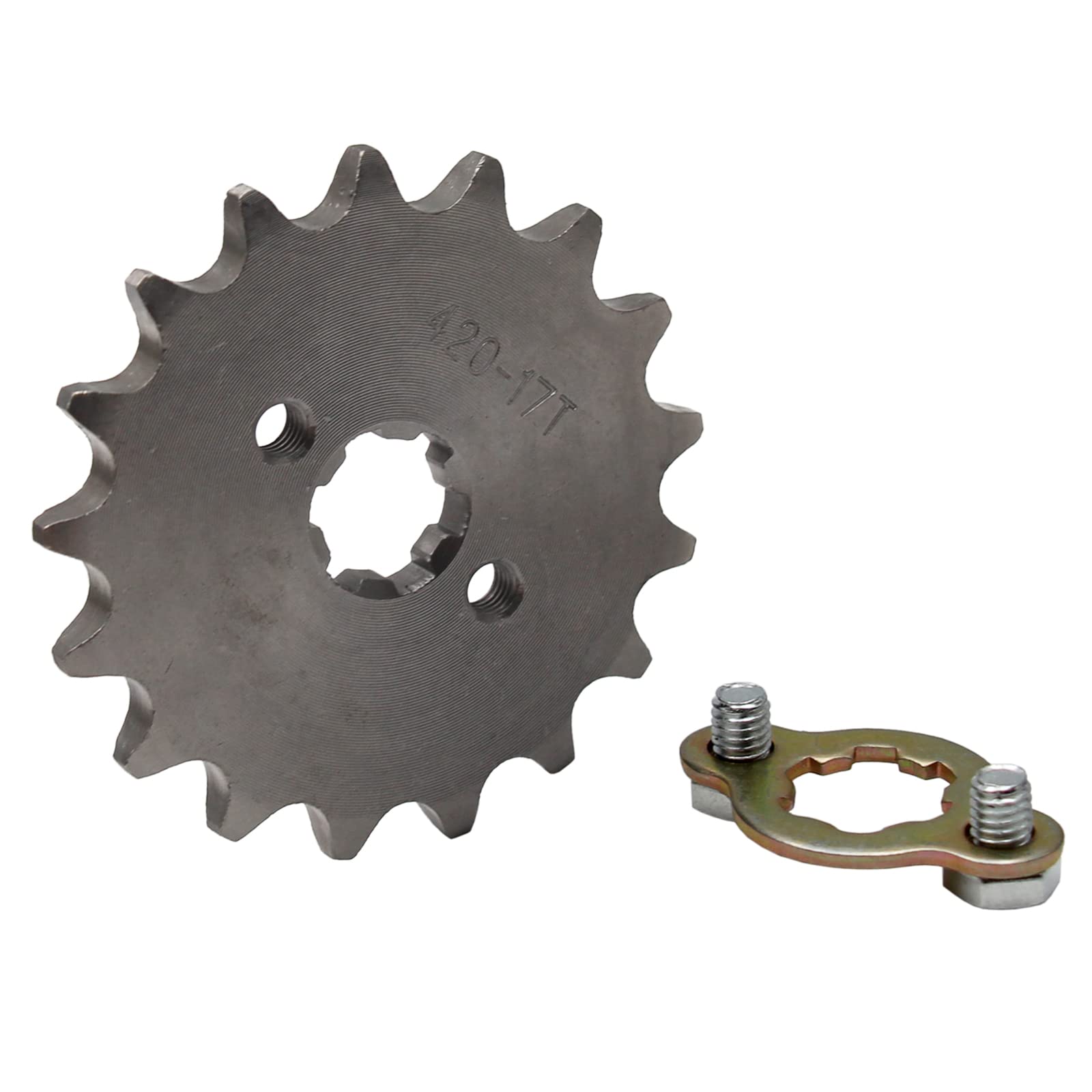 420 17 Tooth 17mm Front Sprocket 17T ATV Pit Bike Lifan YX 140 160 Loncin SSR SDG 110cc 125cc