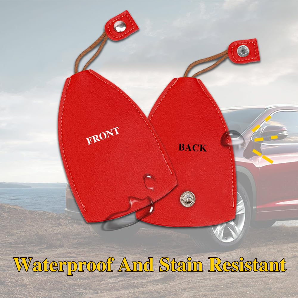 Lecctso Car Key Case, Pull Out Key Case, Leather Key Holder For Keychain, Car Accessories Universal For Women/Man