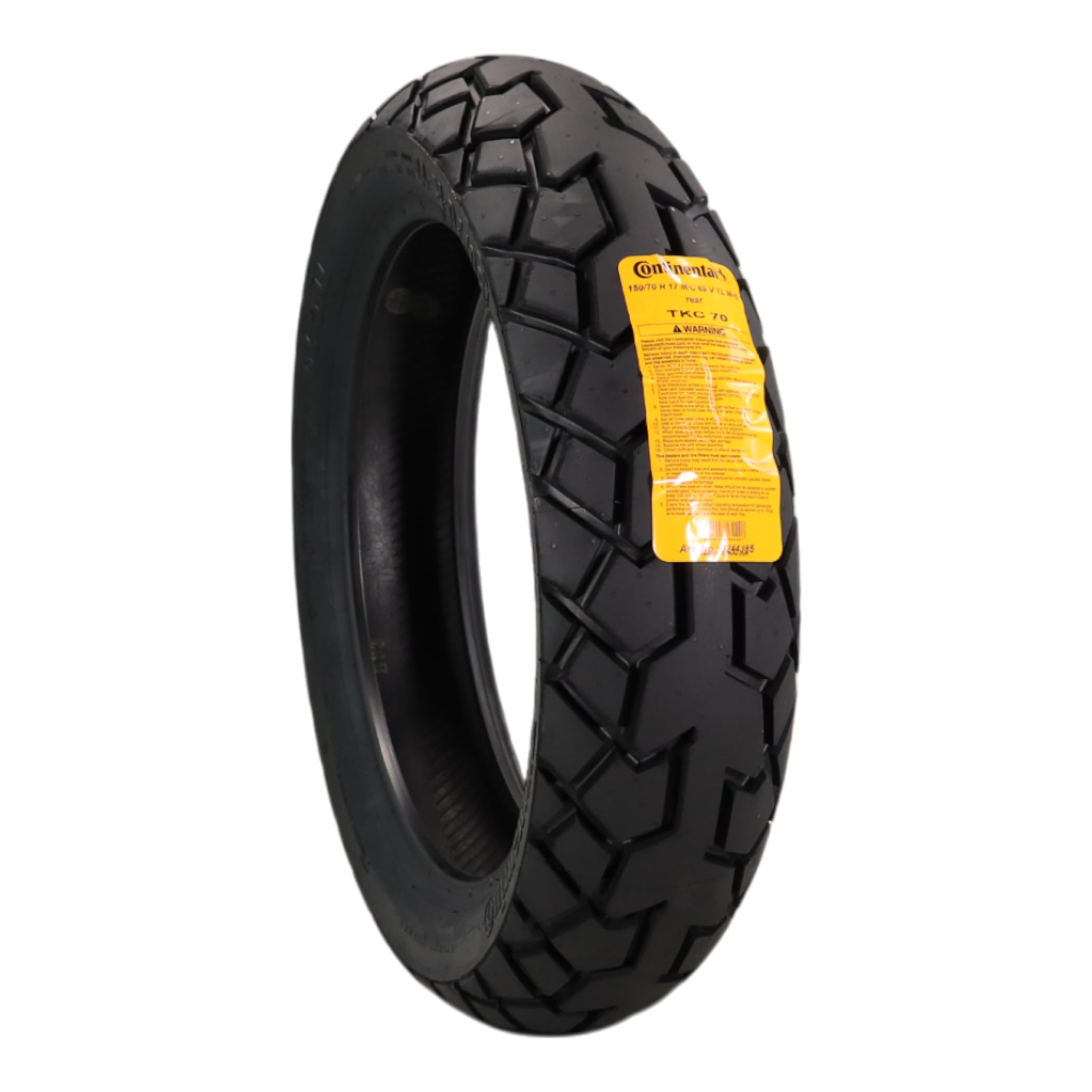 Continental TKC 70 150/70 R17 M/C (69V) TL Rear Motorcycle Tire - Adventure-Ready Tire for On-Road and Light Off-Road Use - Dura