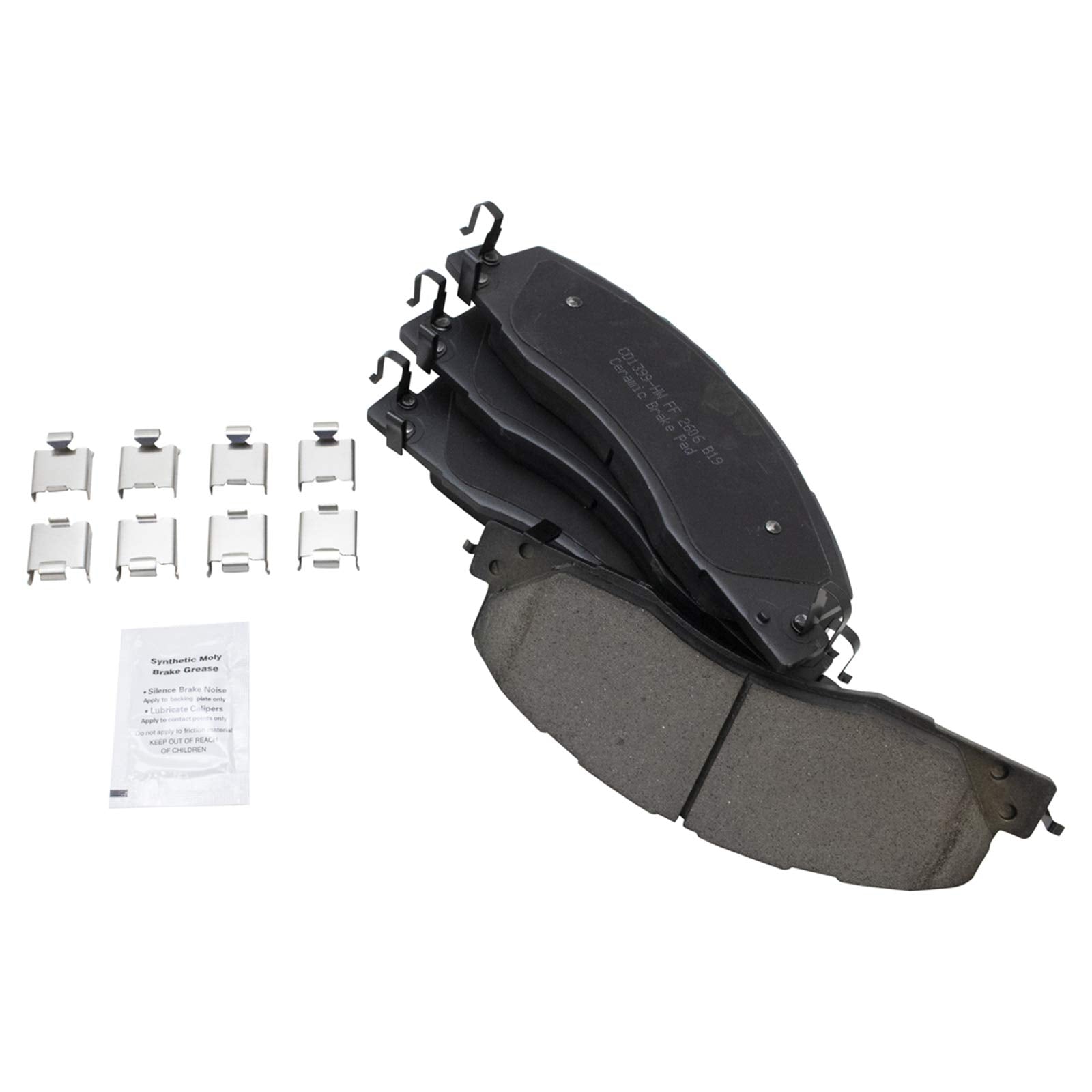 TRQ Front Brake Pads Ceramic Compatible with 2009-2010 Dodge Ram 2500 3500 2012 Ram 1500 2011-2018 2500 3500