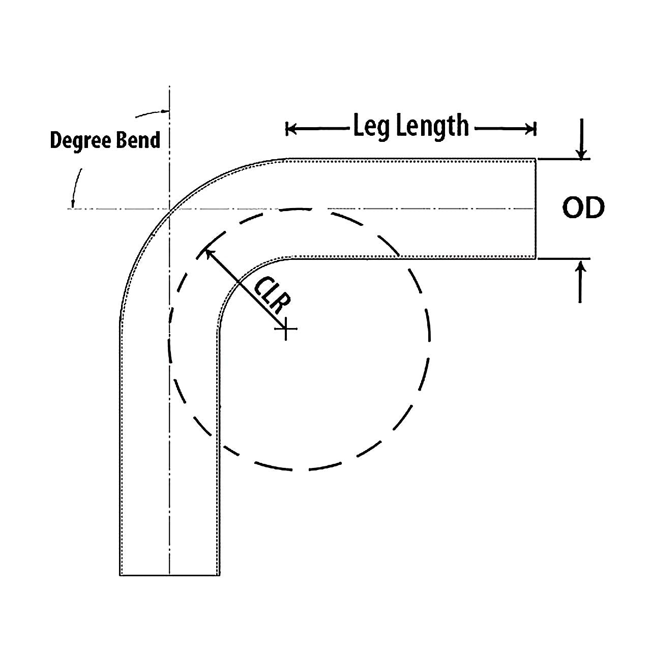 Hps At120-125-Clr-2 6061 T6 Aluminum Elbow Pipe Tubing, 16 Gauge, 120 Degree Bend, 1.25'' Od, 0.065'' Wall Thickness, 2'' Center