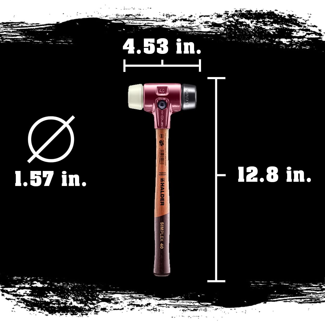 Halder - Ar3028.040 3028.040 Simplex 22 Oz Soft-Face Hammer, Black Rubber/Nylon Faces