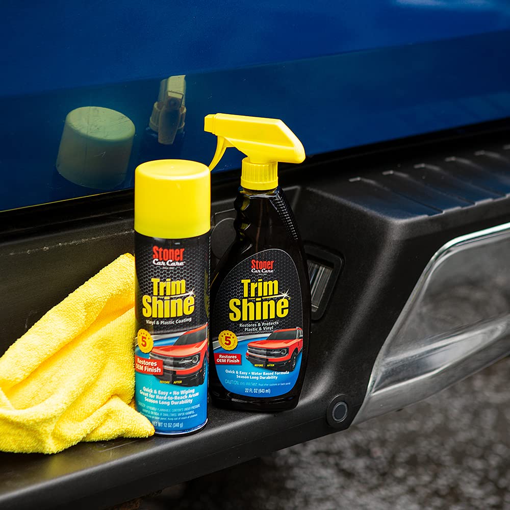 Stoner Car Care 91069 Trim Shine Protectant - 5-Gallon Clear Restores Dull Plastic, Vinyl & Rubber Interior/Exterior