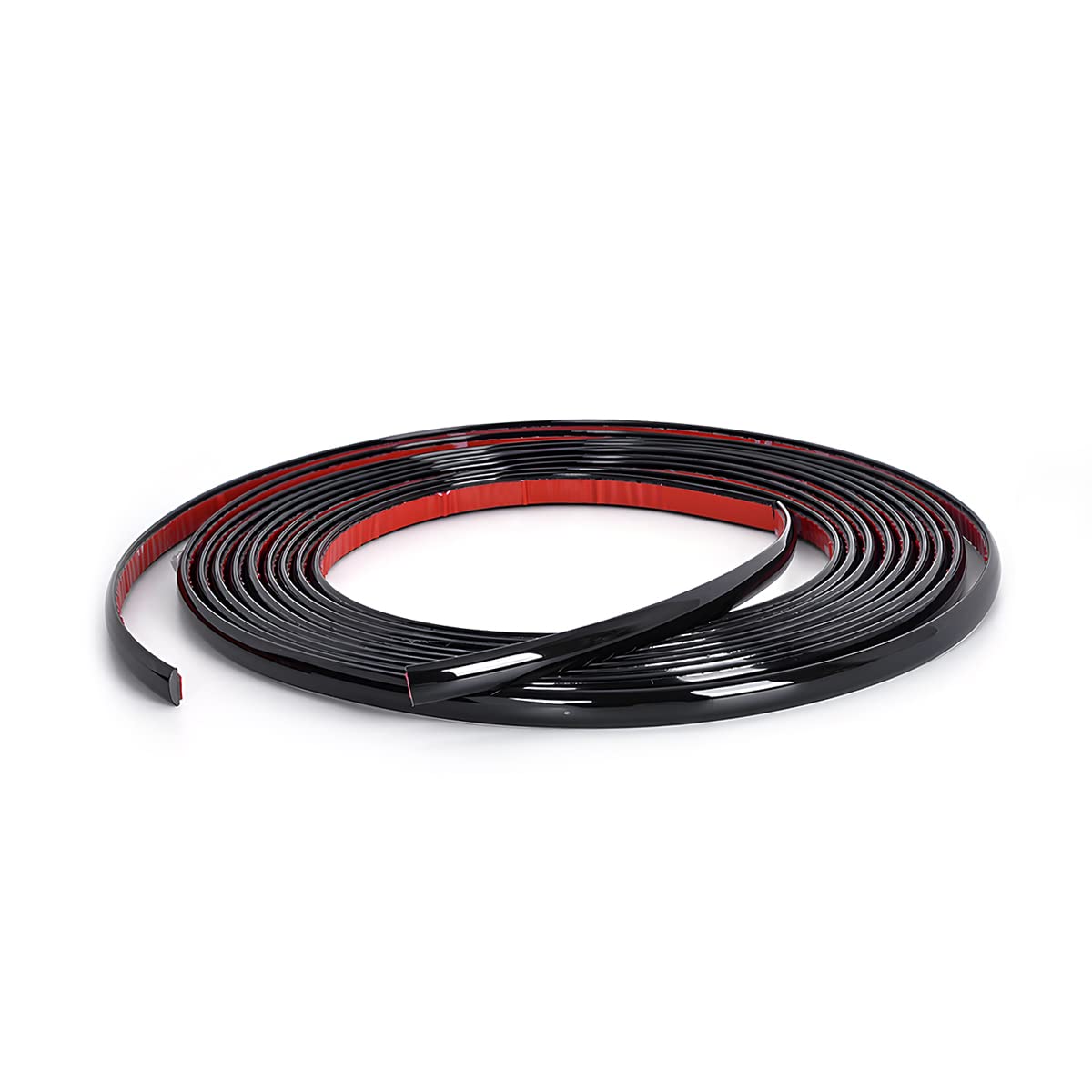 Car Interior Trim Strips, 16.5Ft/5M Chrome Strips For Cars, Side Body Chrome Trim Strip, Automotive Chrome Trim Molding For Car, Truck, Rv, Door Window Scratch-Proof (8Mm, Black)