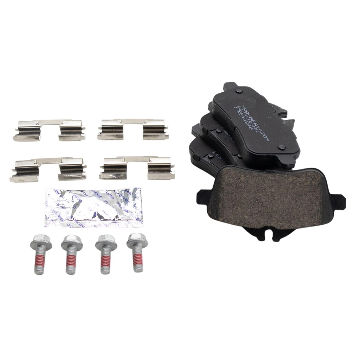 TRQ Rear Brake Pad & Rotor Kit Brake Pads Brake Rotor Ceramic Compatible with 2013-2016 Mercedes-Benz GL350 2014-2016 GL450 GL55