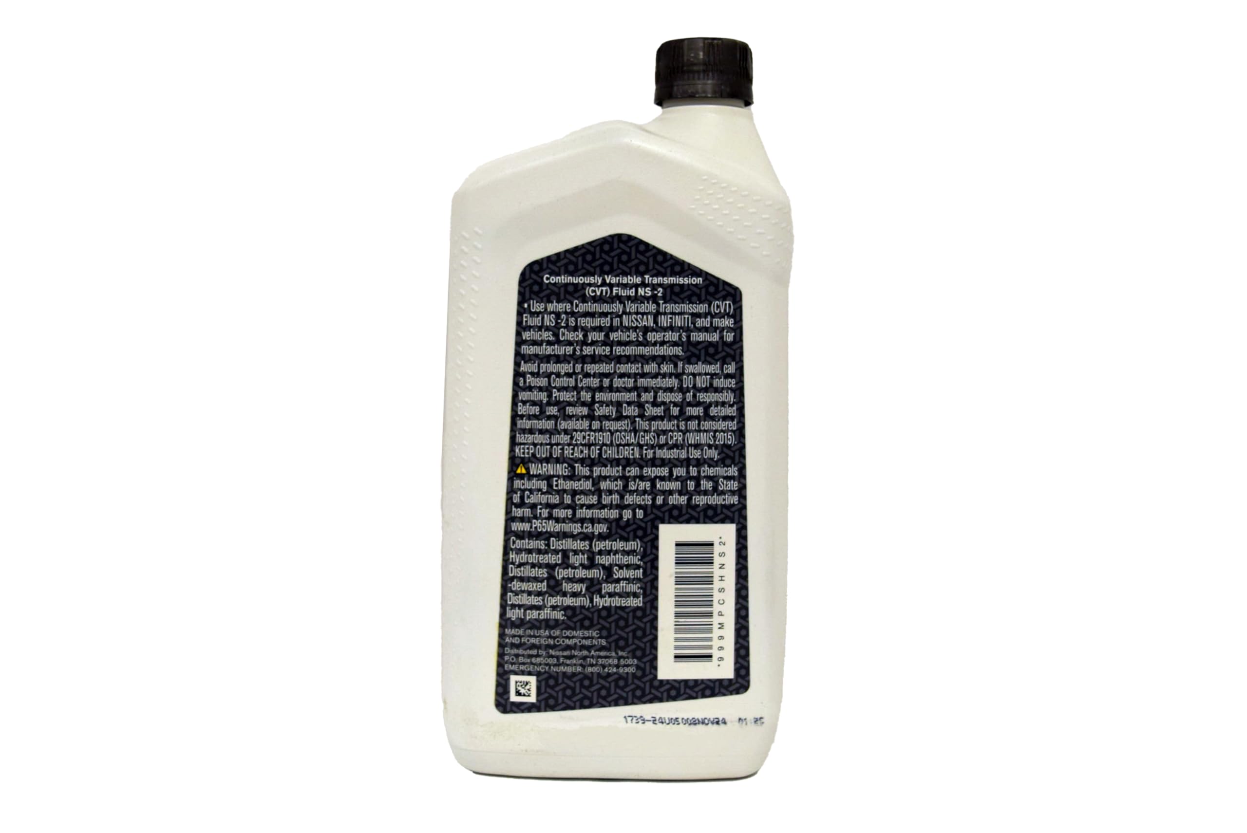 Nissan CVT-2 Transmission Fluid 999MP-NS200P - 5 Quarts, Synthetic Oil