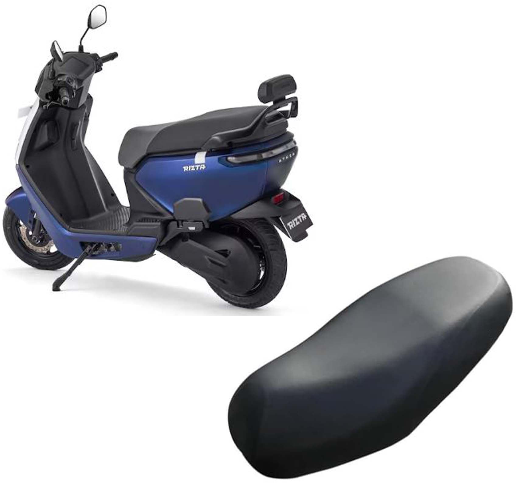 ETRADEZONE RIZTA Scooter Seat Cover, Waterproof AntiSlip Scratch Resistant Dustproof, Black