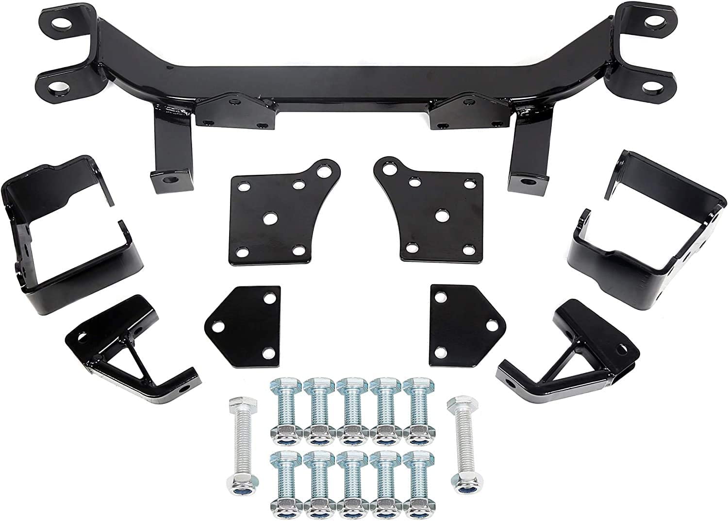 ECOTRIC 6" Drop Axle Lift Kit for EZGO TXT Golf Cart 1994.5-2001.5, Alloy Steel, Black, Model RACK-A72