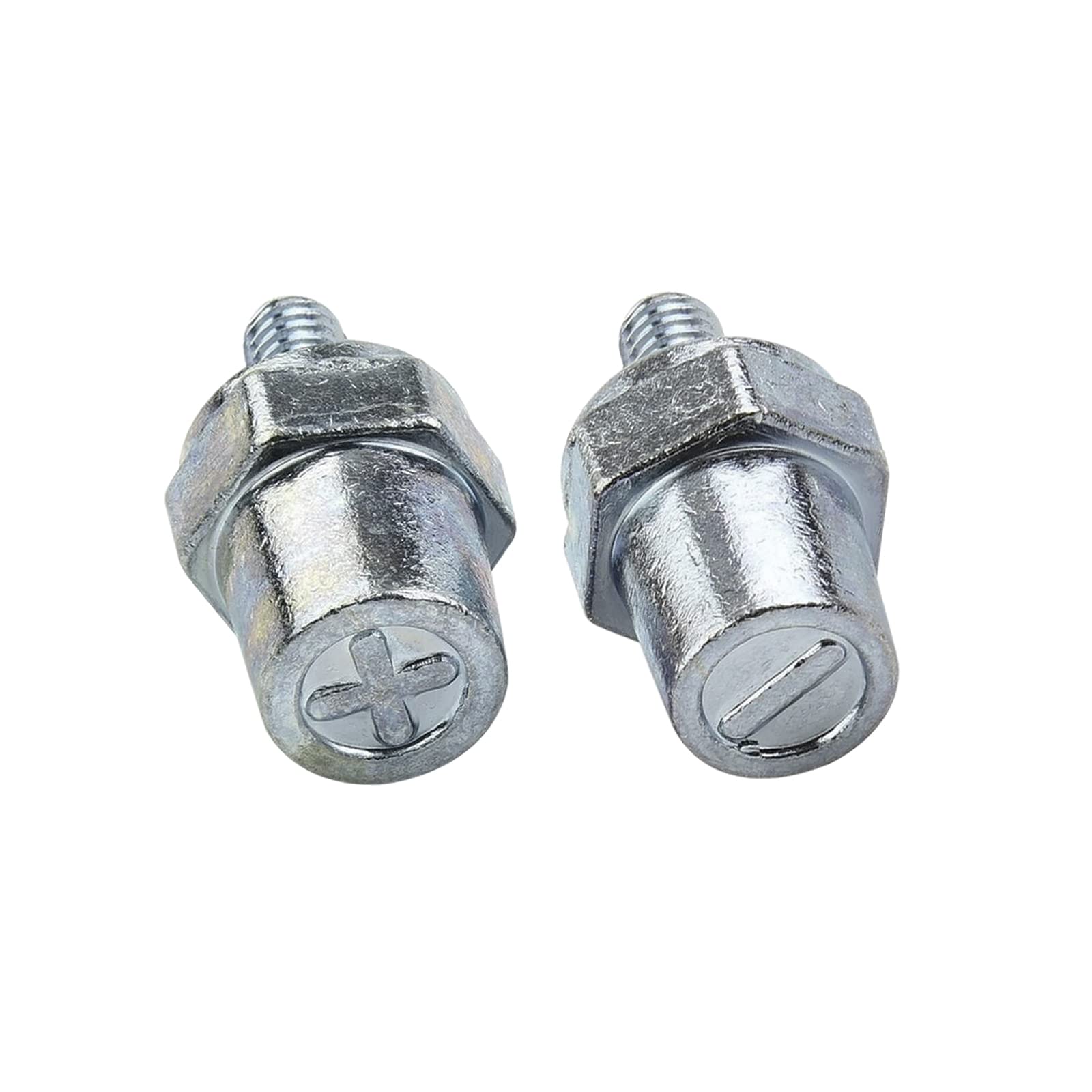 Ampper M8 Male Zinc Battery Terminal Charging Posts - 1 Pair Adapter (+/-), Model Am-BCP-Z0201