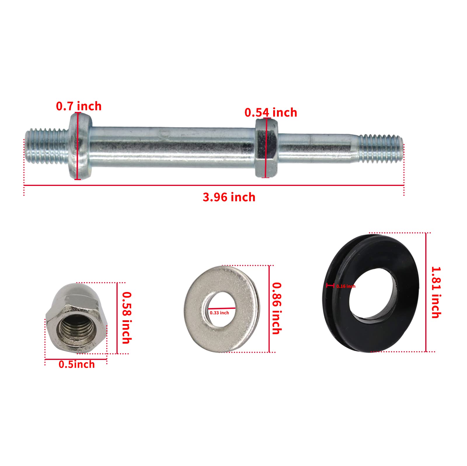 Cartclan Top Front Roof Support Bolt Stud And Grommet Repair Kits, Suitable For 2003-2007 Yamaha G22 Golf Carts Oem#Ju0-K834A-00
