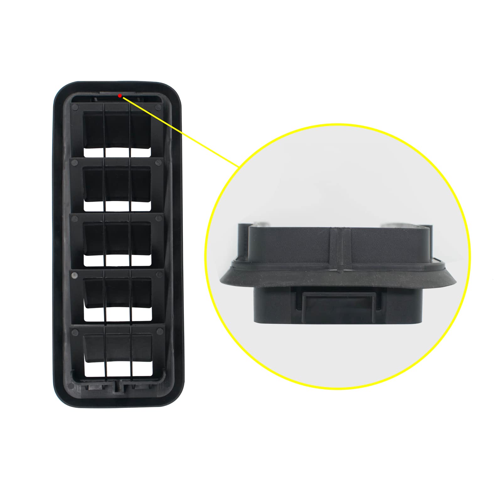 CRAZYPARTS Cabin Pressure Vent Grille #13596856 for Colorado Silverado 1500 & GMC Sierra 2500 HD, Black, 2 Pack