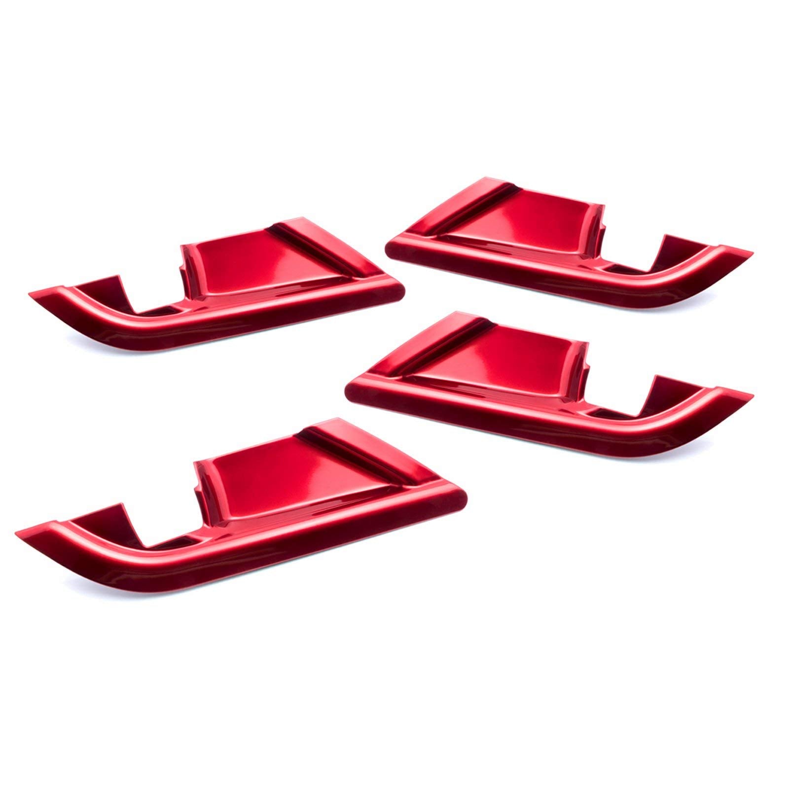 Xotic Tech Interior Car Door Handle Bowl Cover Trim, Glossy Red, Compatible With Camry 2018-2024