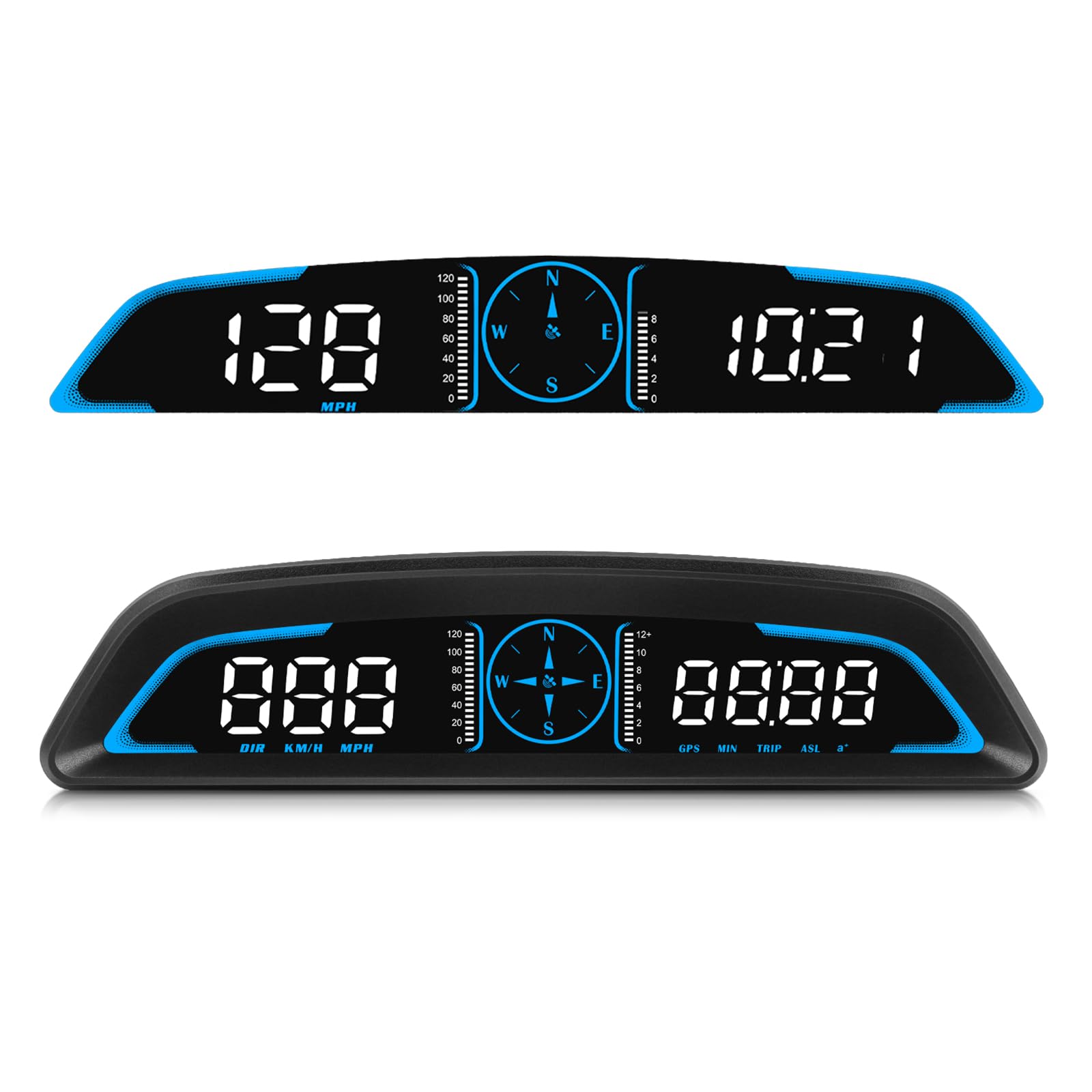 MAIMEIMI Digital GPS Speedometer MPH for Car 5.5 inch LCD Heads Up Display HUD with Compass Speed Fatigued Driving Alert Overspe