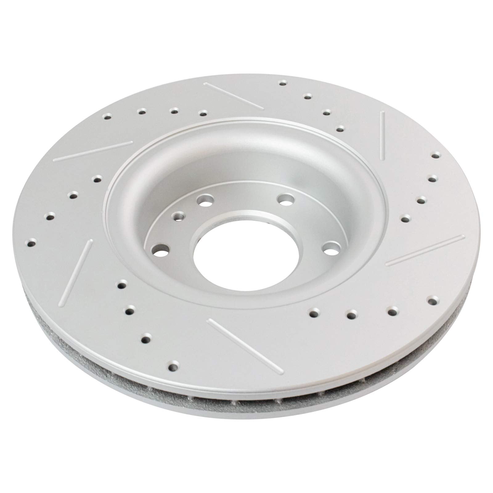 Trq Front Performance Brake Rotor Drilled Slotted Pair Set For 9-7X / Ascender/Envoy/Envoy Xl/Envoy Xuv/Rainier/Ssr/Trailblazer/