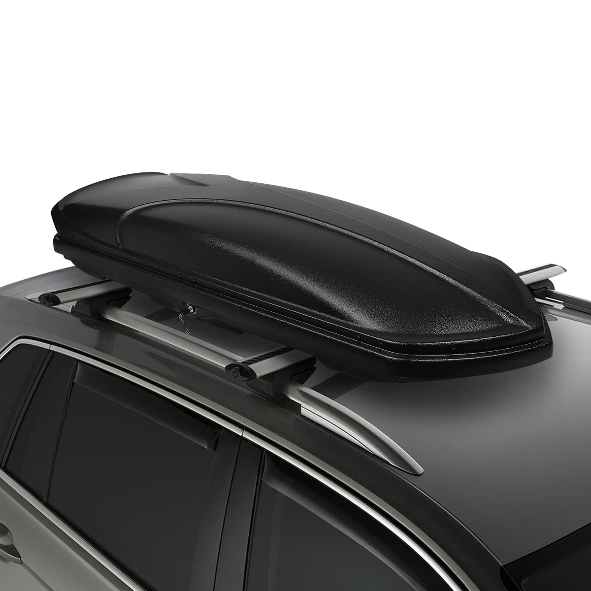 DNA MOTORING Extra Long XXL Rooftop Cargo Carrier Box Lockable Roof Luggage Storage Case w/Lock+Keys, 110Lb Capacity, 15 Cubic F