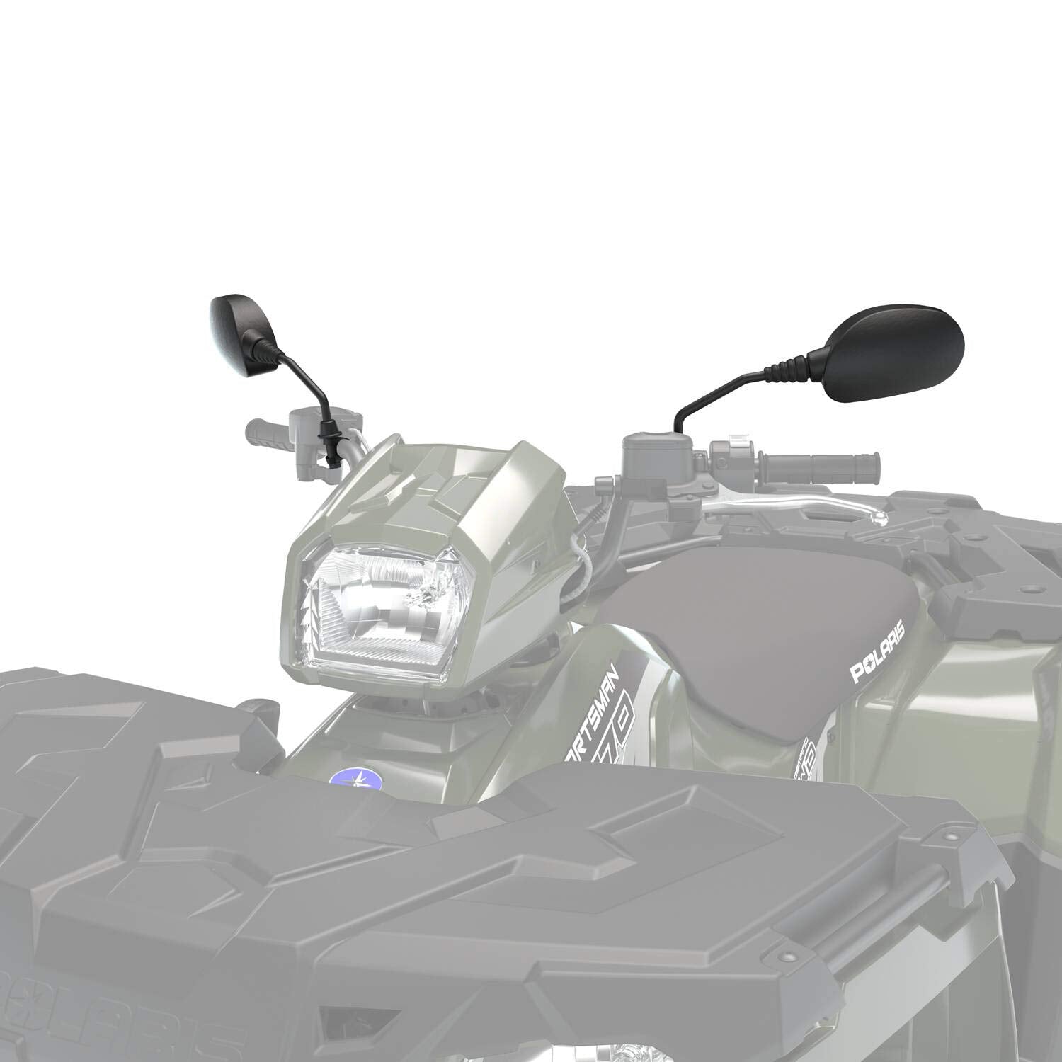 Polaris Atv Handlebar-Mounted Adjustable Mirrors, Handlebar Mirrors, Easy Install, Adjustable, Swivel, Black, 2 Pack – 2877222