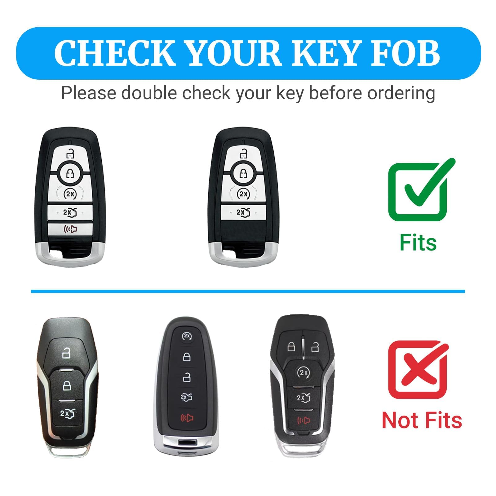 Joouheax Gold TPU Key Fob Cover for Ford Explorer, Expedition, Fusion, Escape, Edge, Bronco, F150, Maverick, Mustang 2018-2025