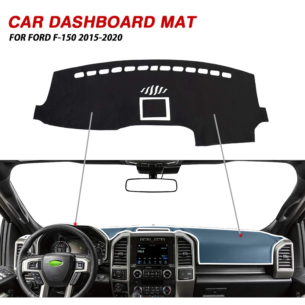 Cartist Dashboard Cover Mat for 2015-2018 2019 2020 Ford F-150 F150 Accessories Dash Cover Flannel Dash Mat Sunshade Glare UV Ra