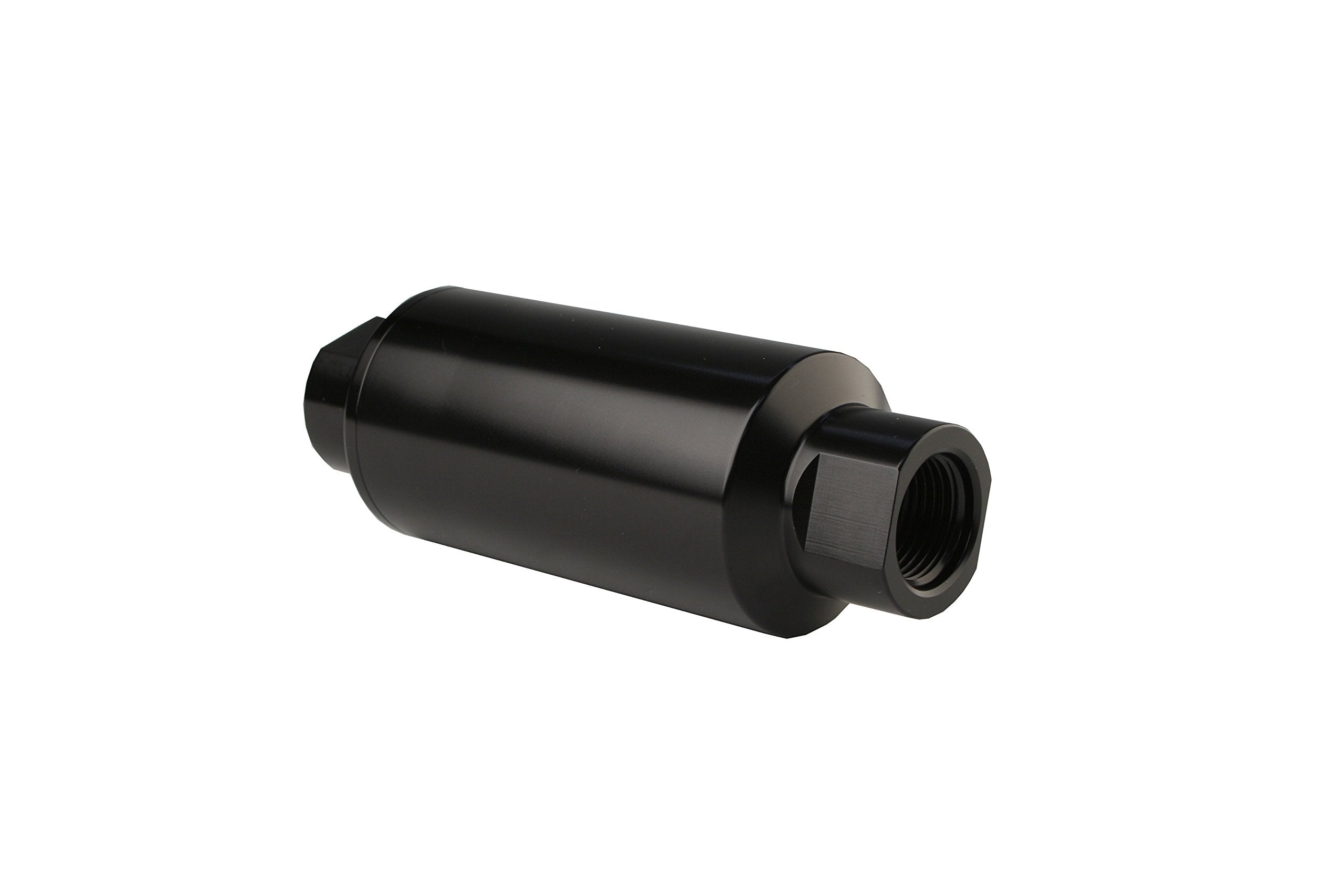Aeromotive 12321 Filter, In-Line, 10-Micron Fabric Element, Orb-10 Port, Bright-Dip Black, 2 Od