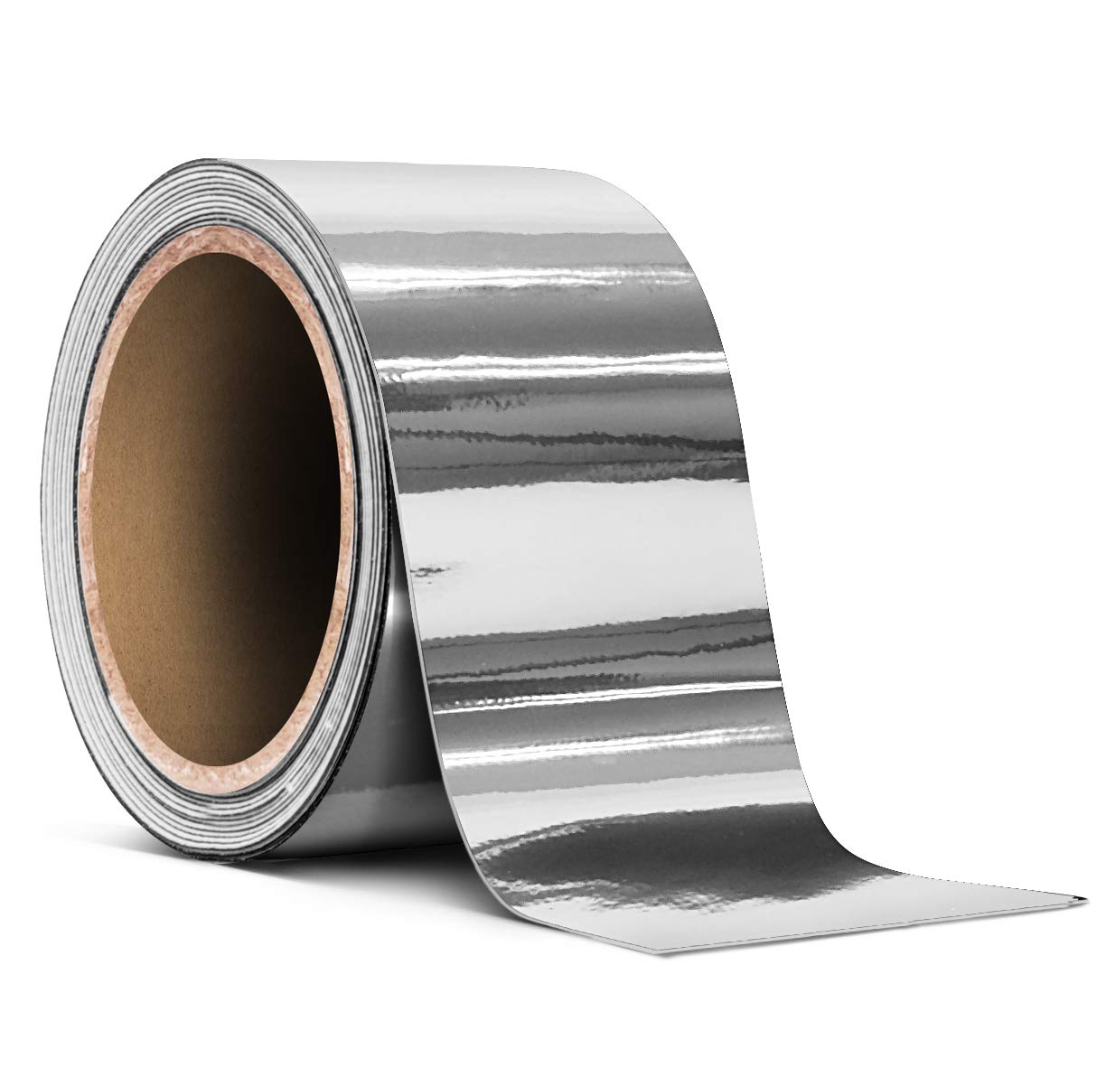 VViViD Vinyl Detailing Wrap Tape - 2" x 20ft, Silver Chrome, Durable Vinyl, Model vvautostripetape2x20_slvrchrm