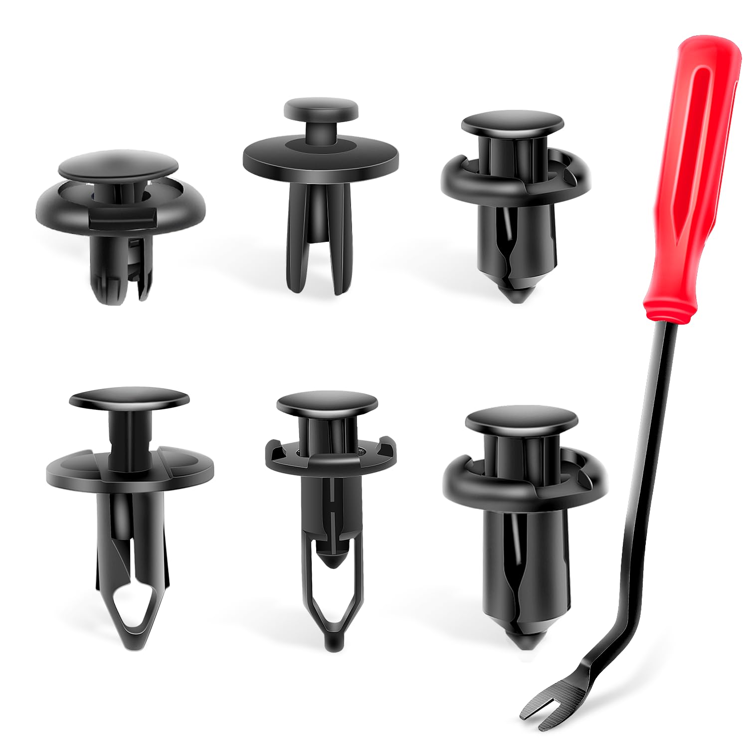 Nilight 120Pcs Car Retainer 6.3Mm 8Mm 9Mm 10Mm Expansion Screws Replacement Kit Bumper Push Rivet Clips For Honda Acura Gm Chrys
