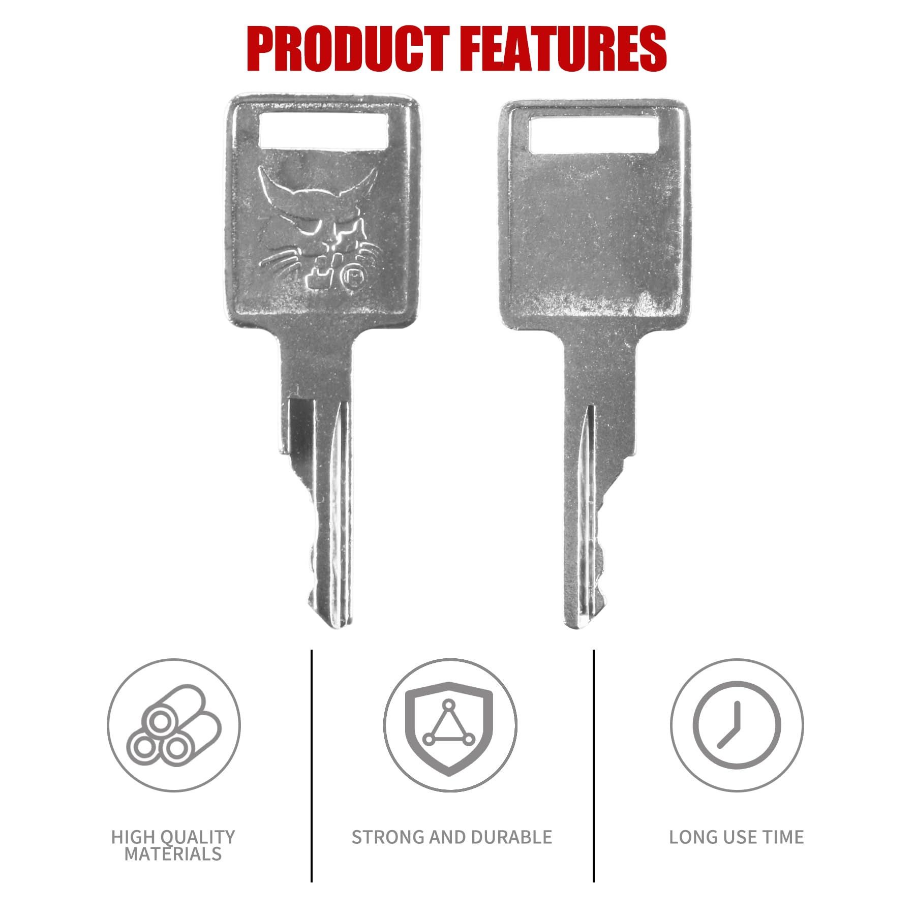 D250 12Pcs Ignition Keys 6709527 6693241 A77313 307852A1 714602 Compatible With Loader Bobcat Skid Steer S100 S130 S150 A220 A30