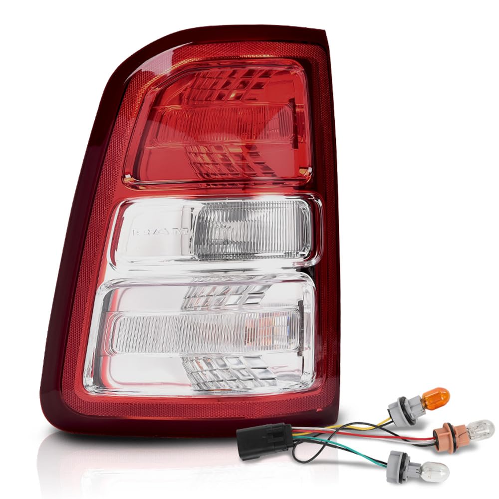 DOTCOM Tail Lights Assembly Fit Dodge Ram 1500 2019-2023 w/Bulbs(Not Fit Ram 1500 Classic Models & LED Type Tail Light Models) L