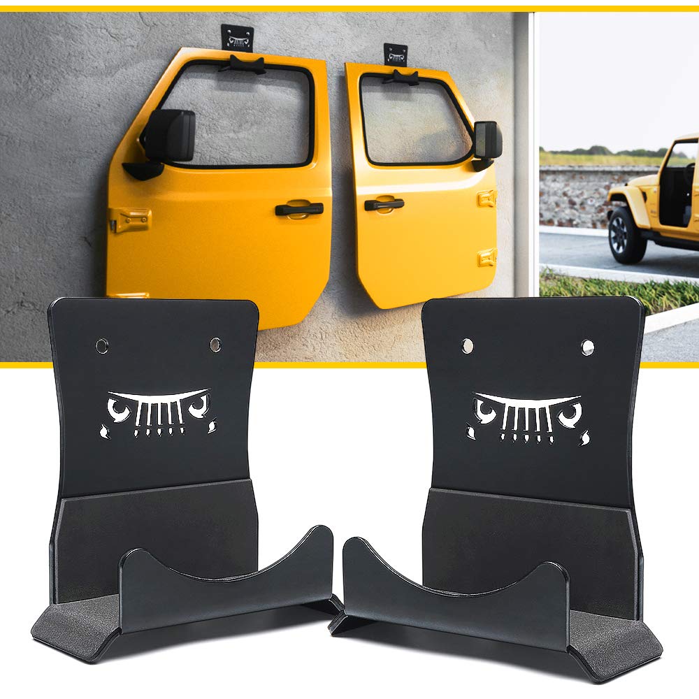 Lumenix Heavy Duty Door Storage Hangers Bracket, Wall-Mount Doors Holder Rack Compatible With 1956-2024 Jeep Wrangler Cj Yj Tj Jk Jku Jl Jlu Lj Jt(4 Pcs, Animal Pattern)