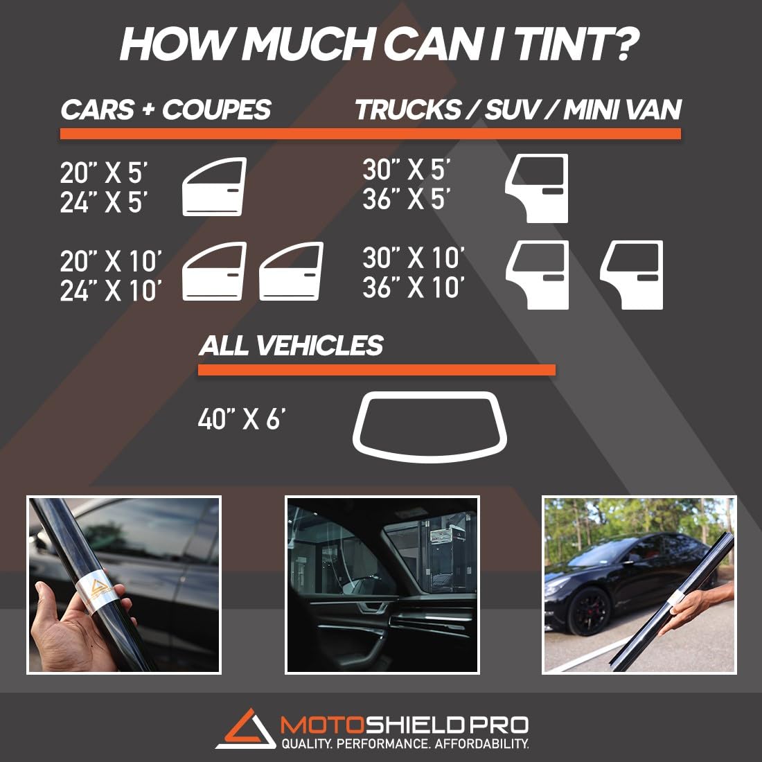 DIY-MotoShield Pro Premium Nano Ceramic Tint (70% VLT) 36    in x 10 ft Roll | Professional Window Film for Auto, Reduce Infrare
